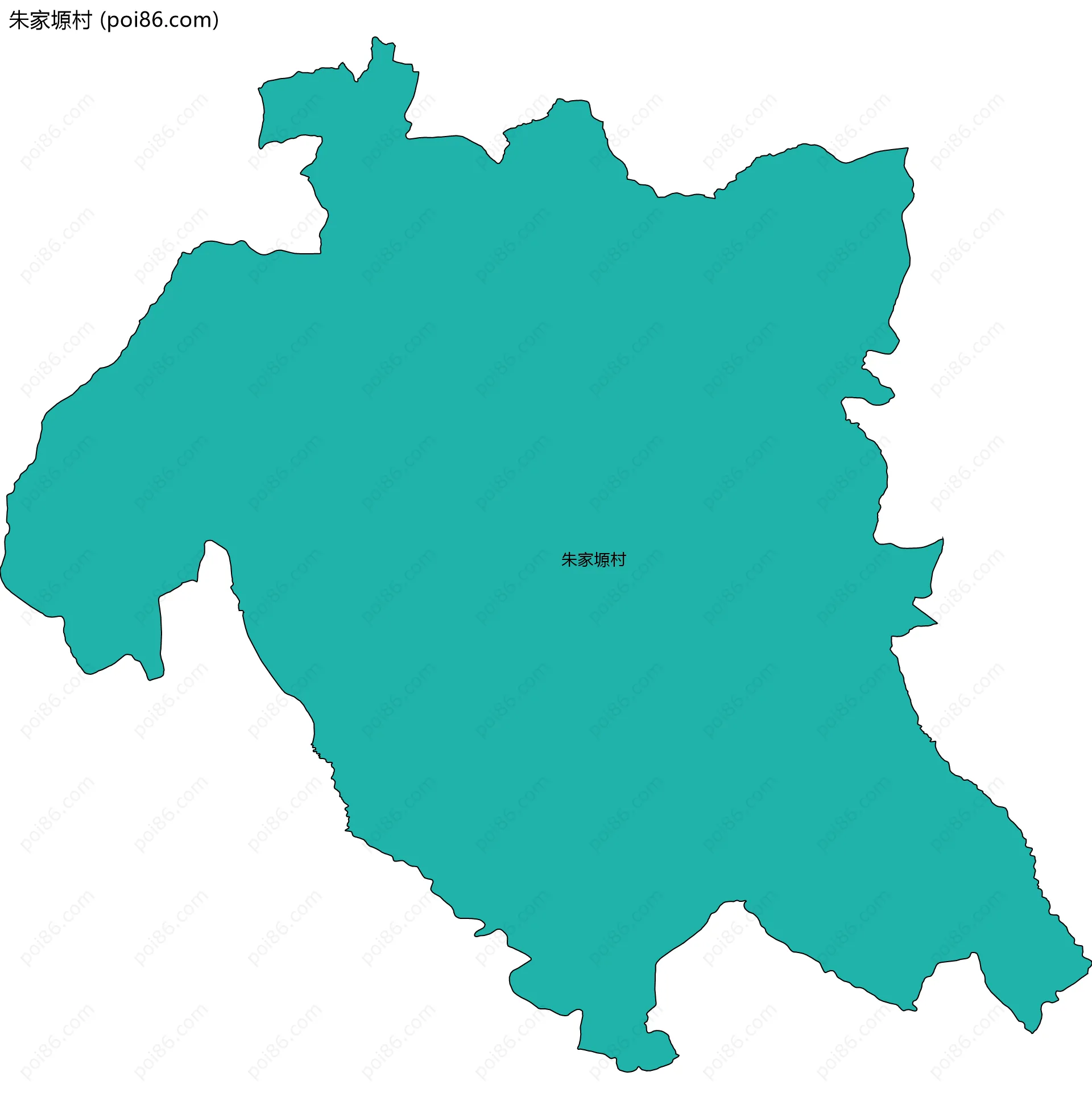 朱家塬村边界地图