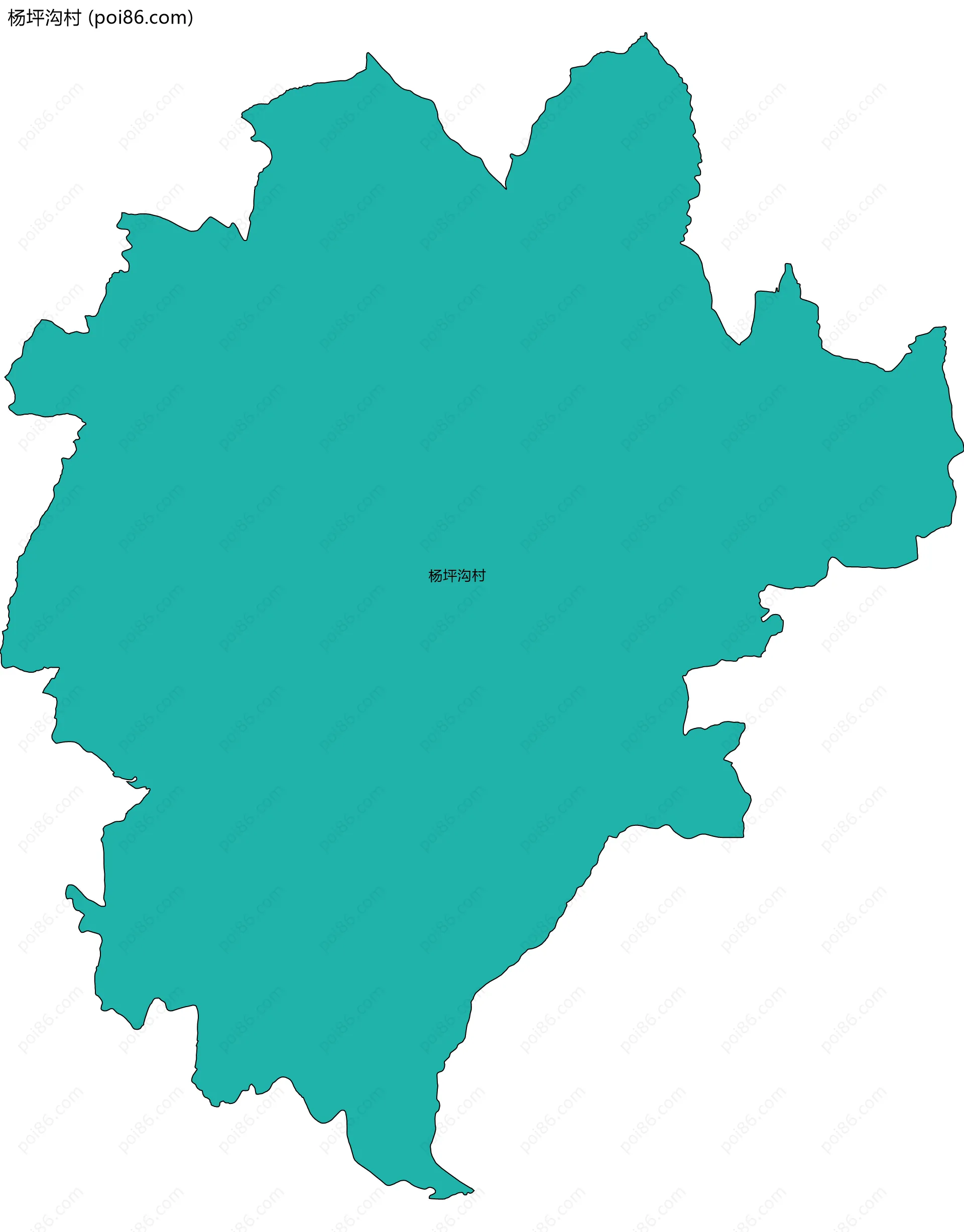 杨坪沟村边界地图