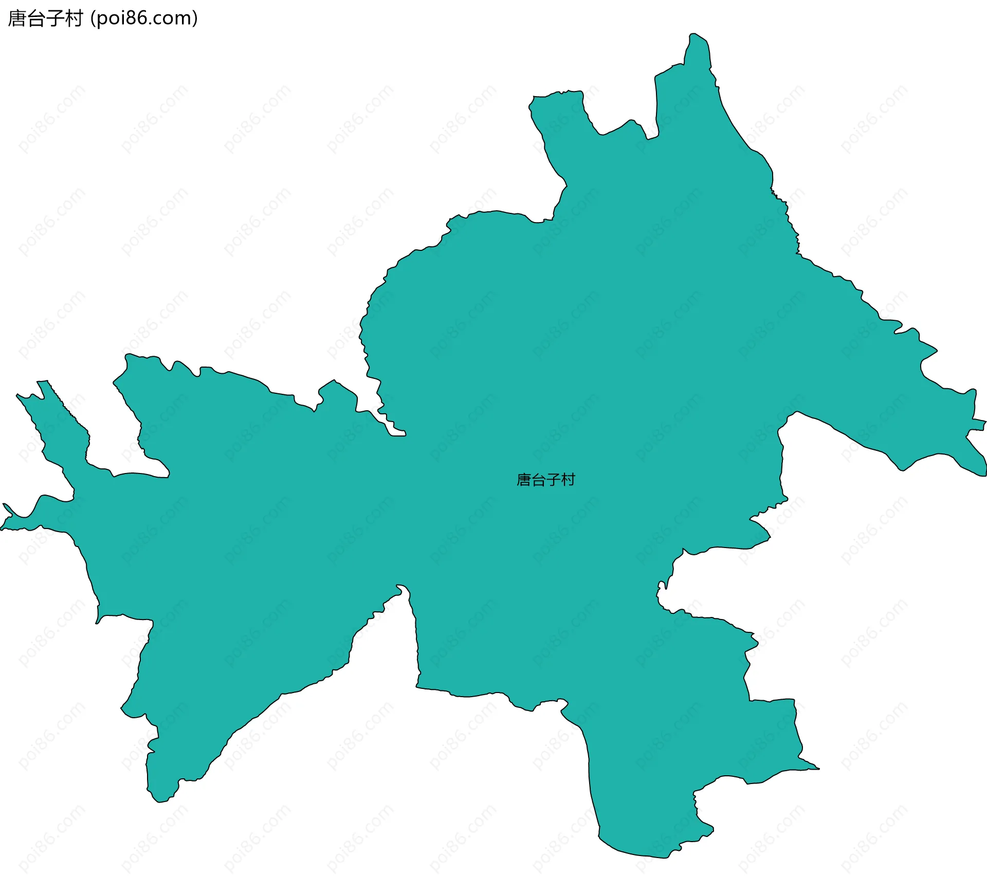 唐台子村边界地图