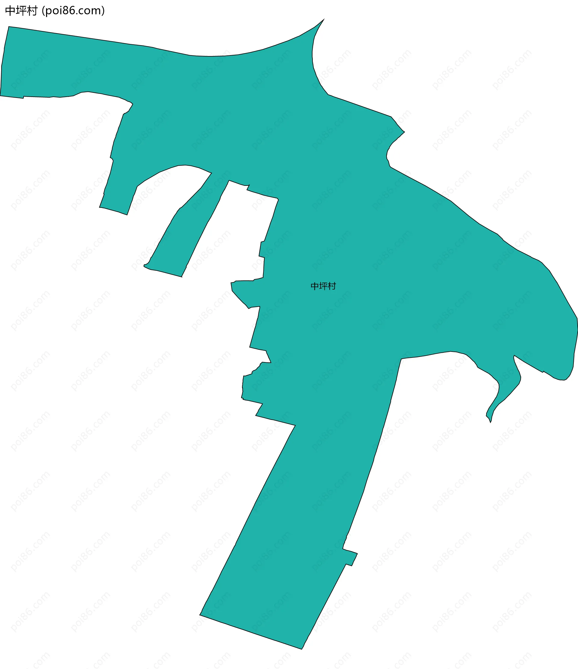 中坪村边界地图