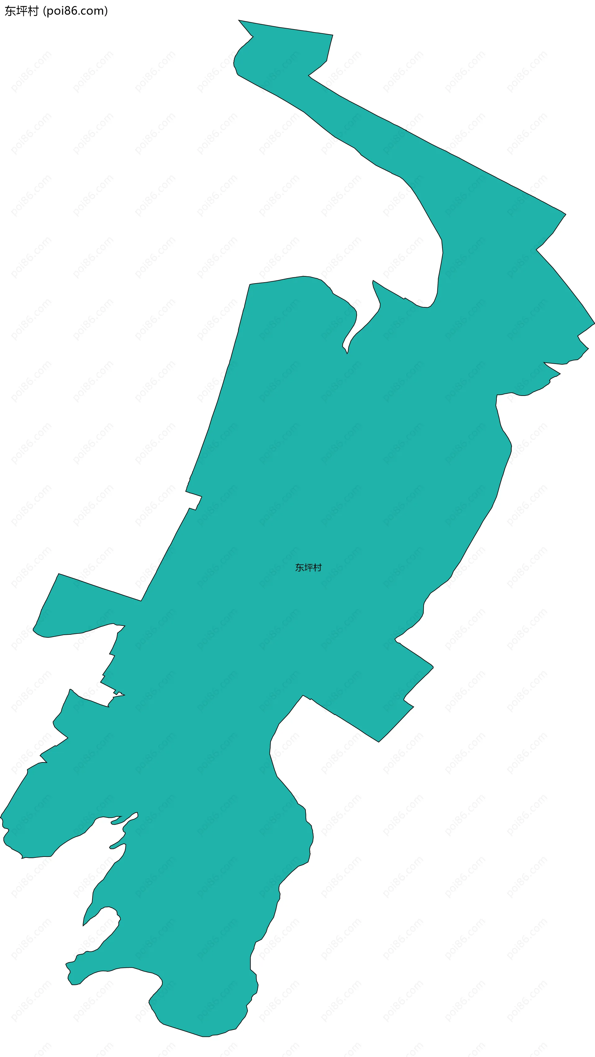 东坪村边界地图