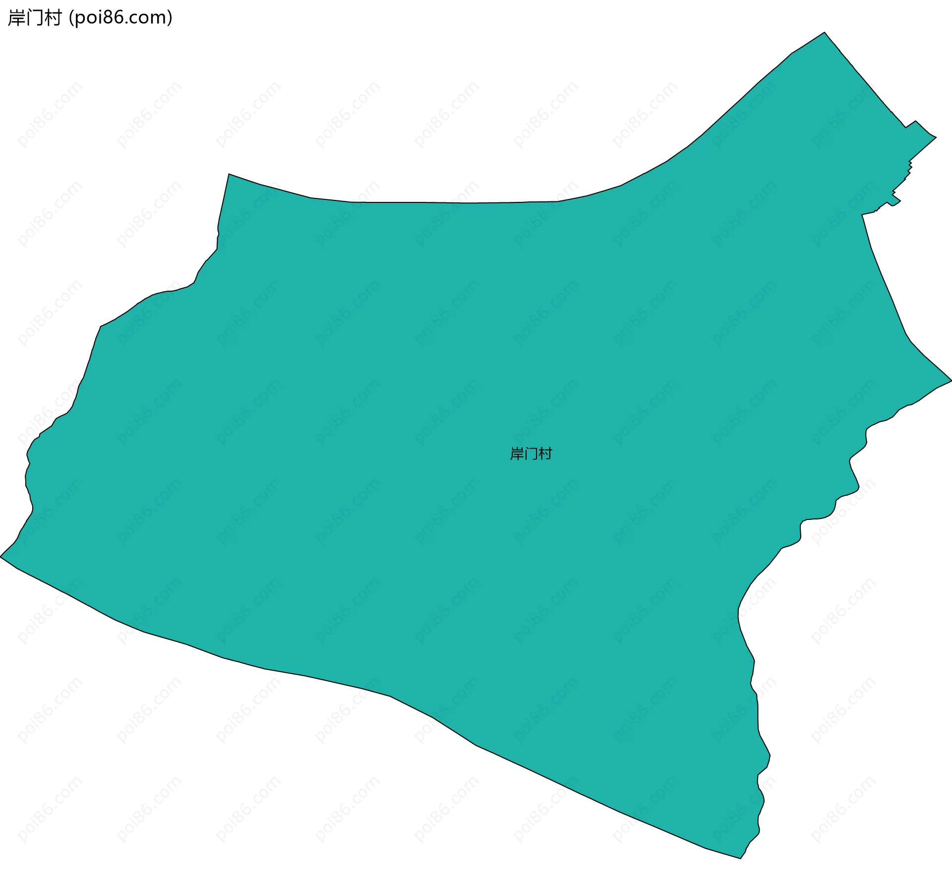岸门村边界地图
