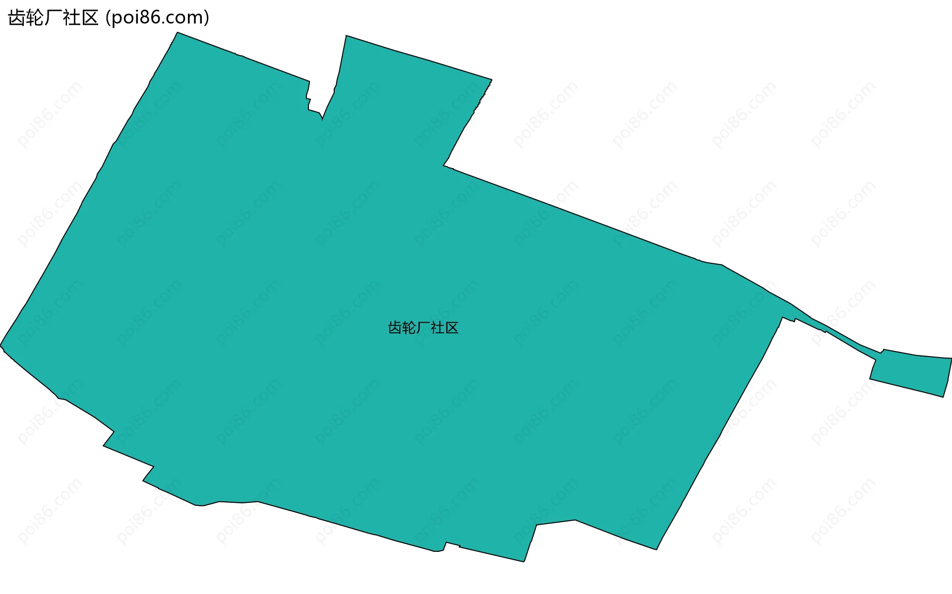齿轮厂社区边界地图