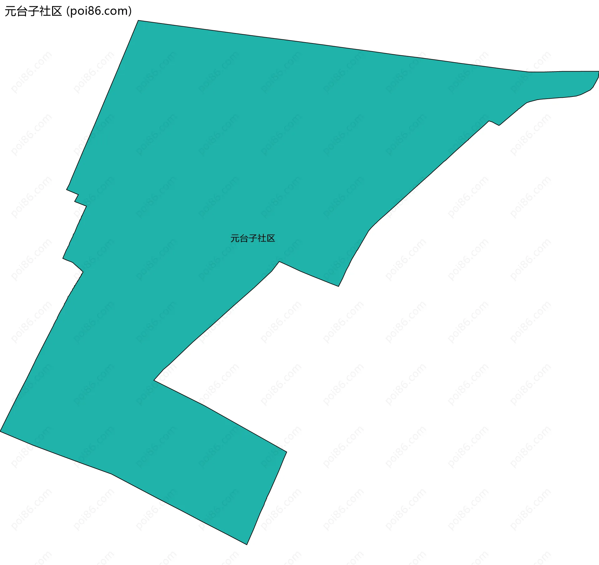 元台子社区边界地图