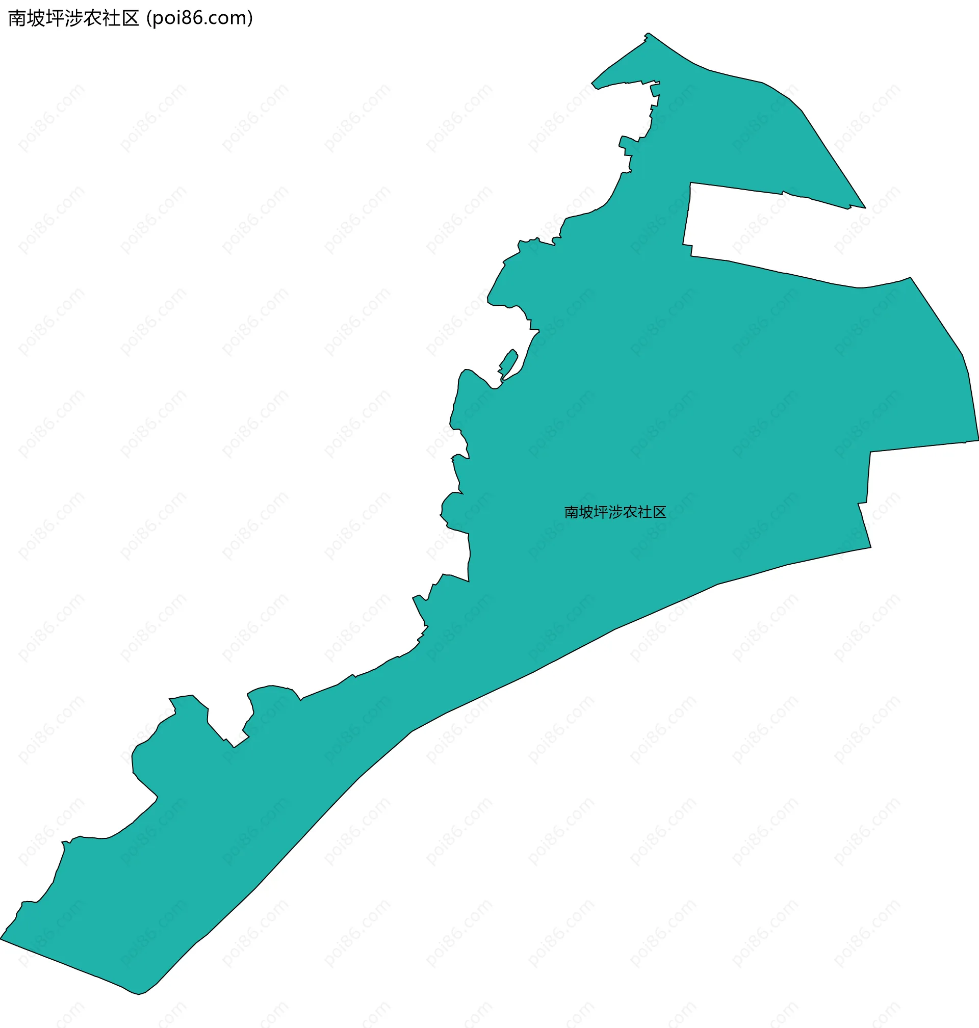 南坡坪涉农社区边界地图