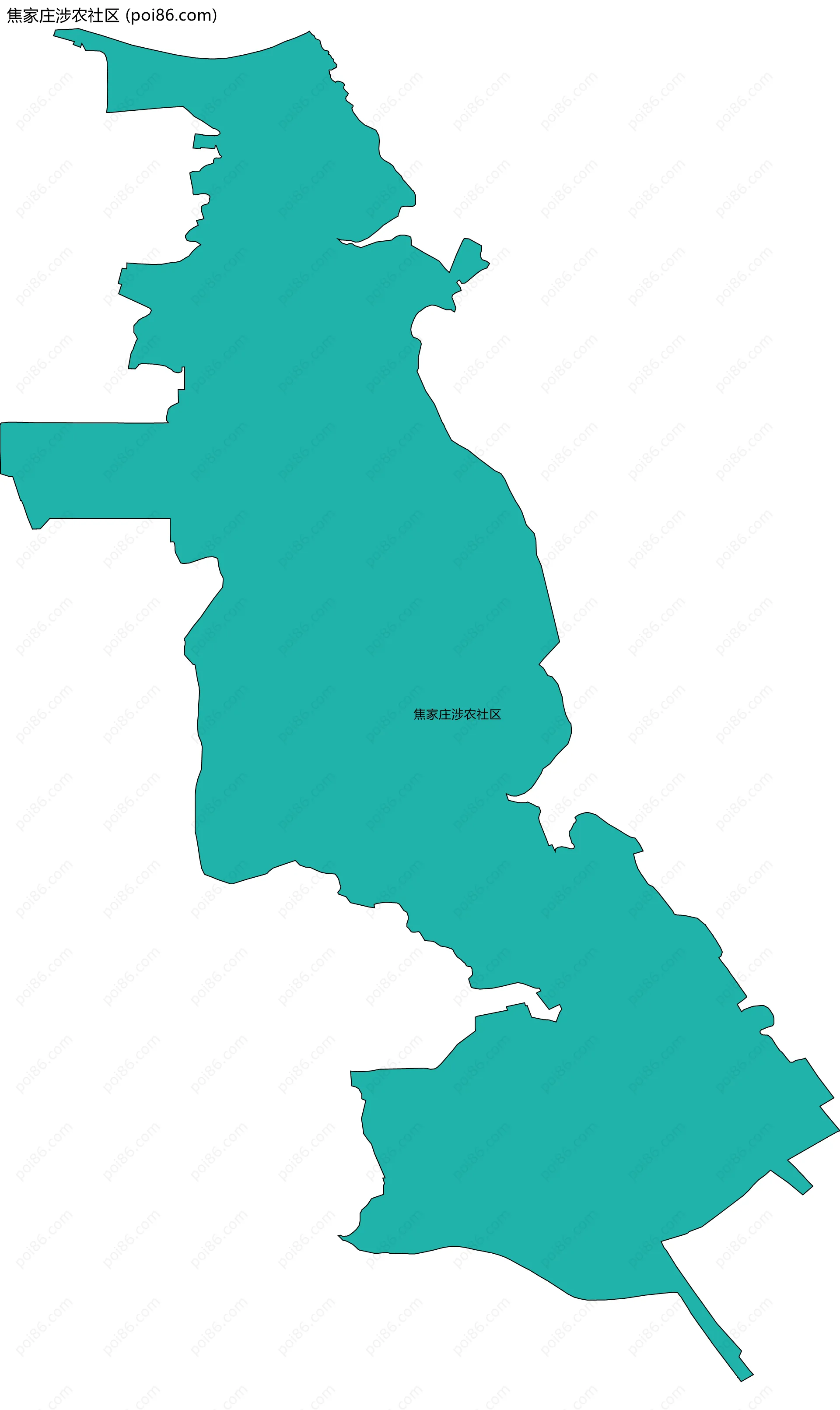 焦家庄涉农社区边界地图