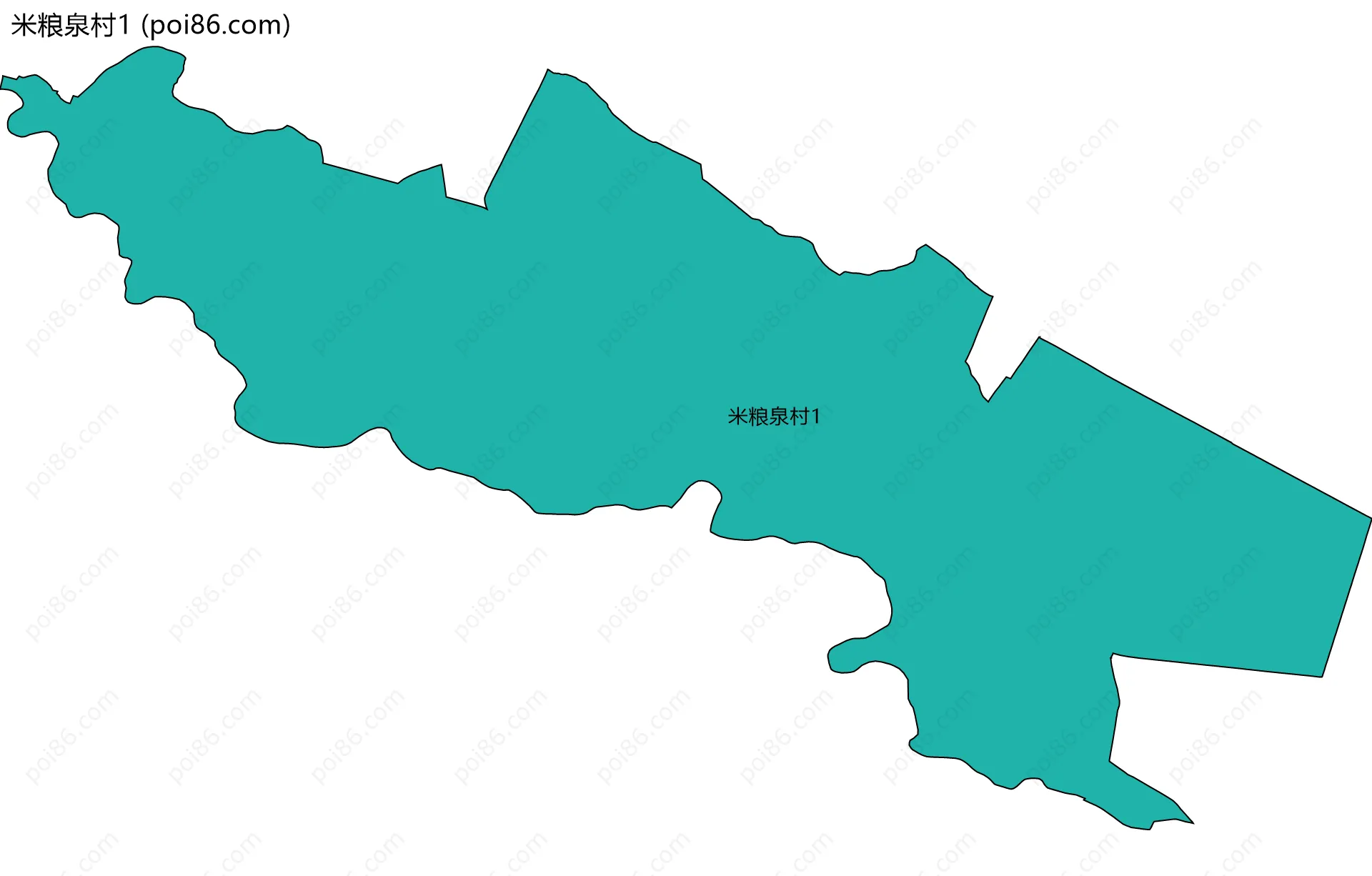 米粮泉村1边界地图