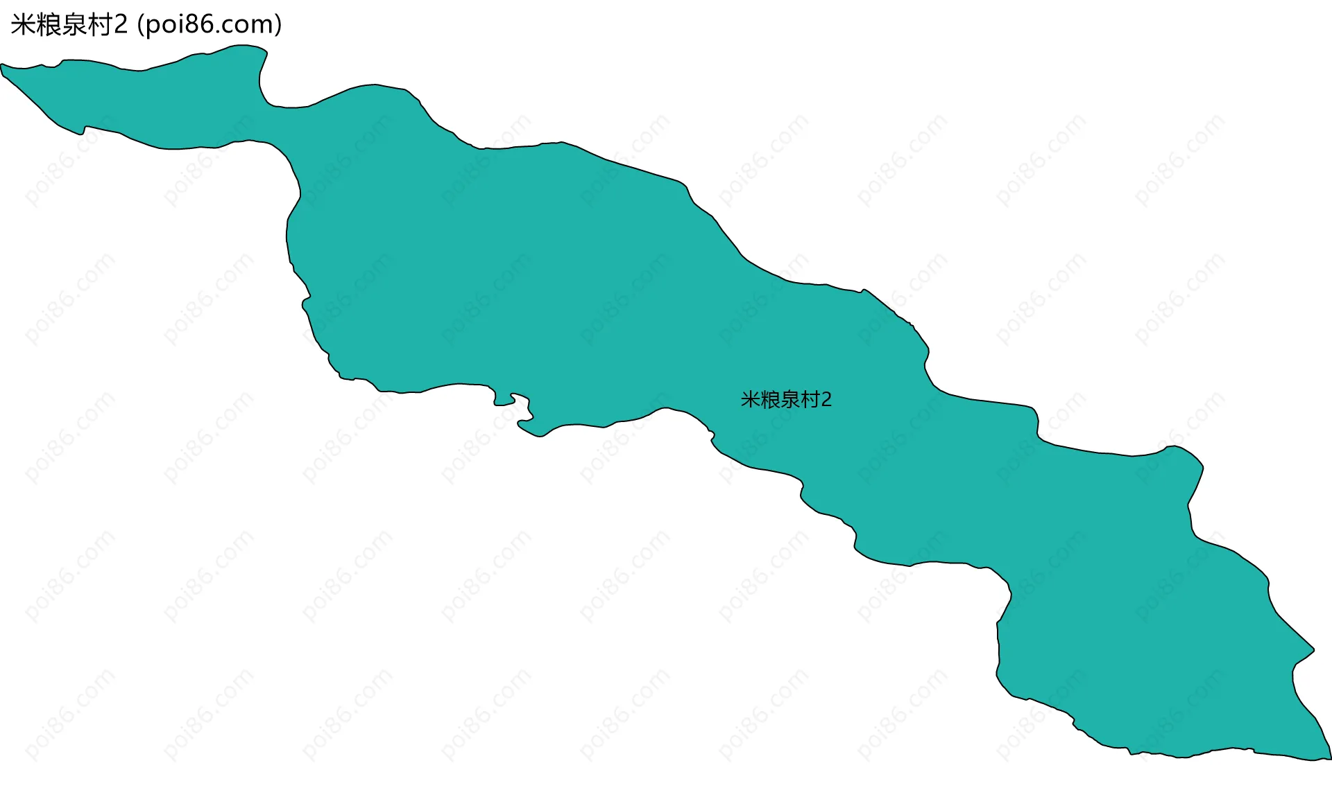 米粮泉村2边界地图