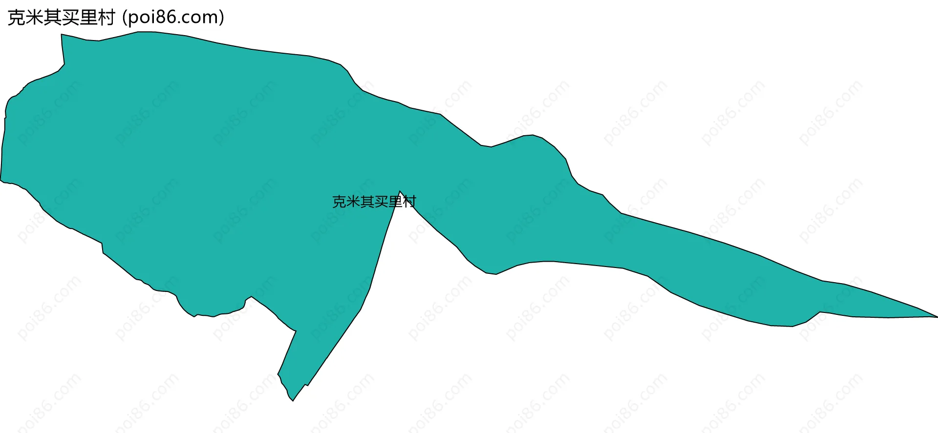 克米其买里村边界地图