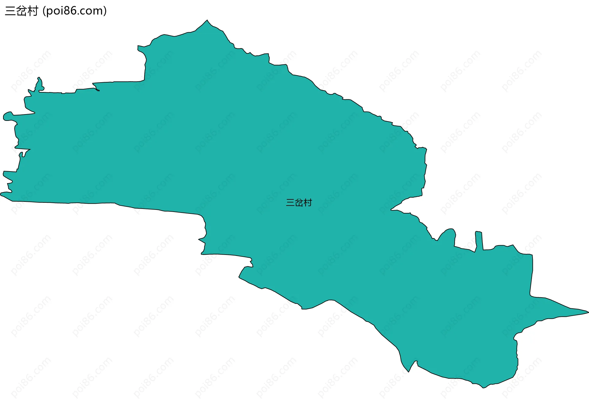 三岔村边界地图