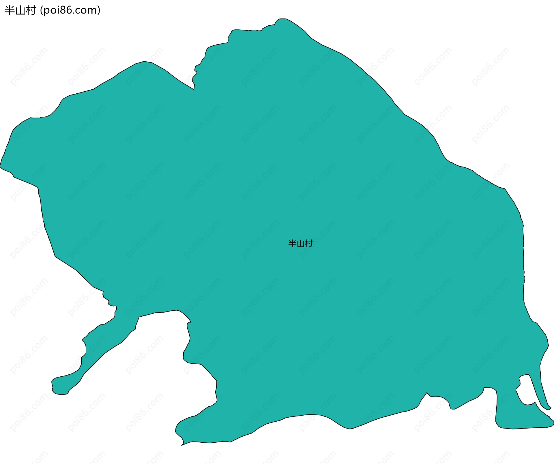 半山村边界地图