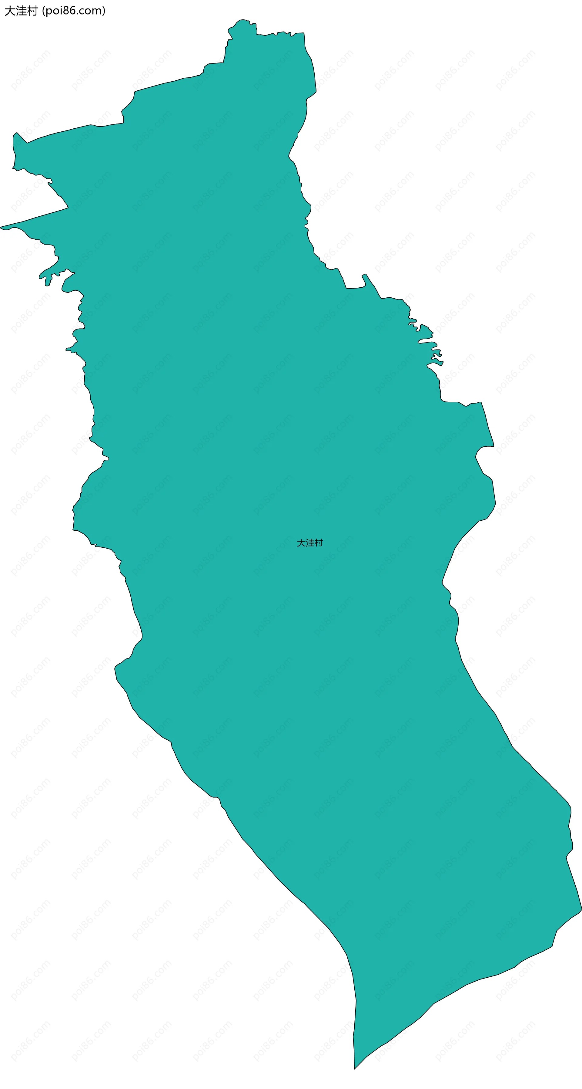 大洼村边界地图