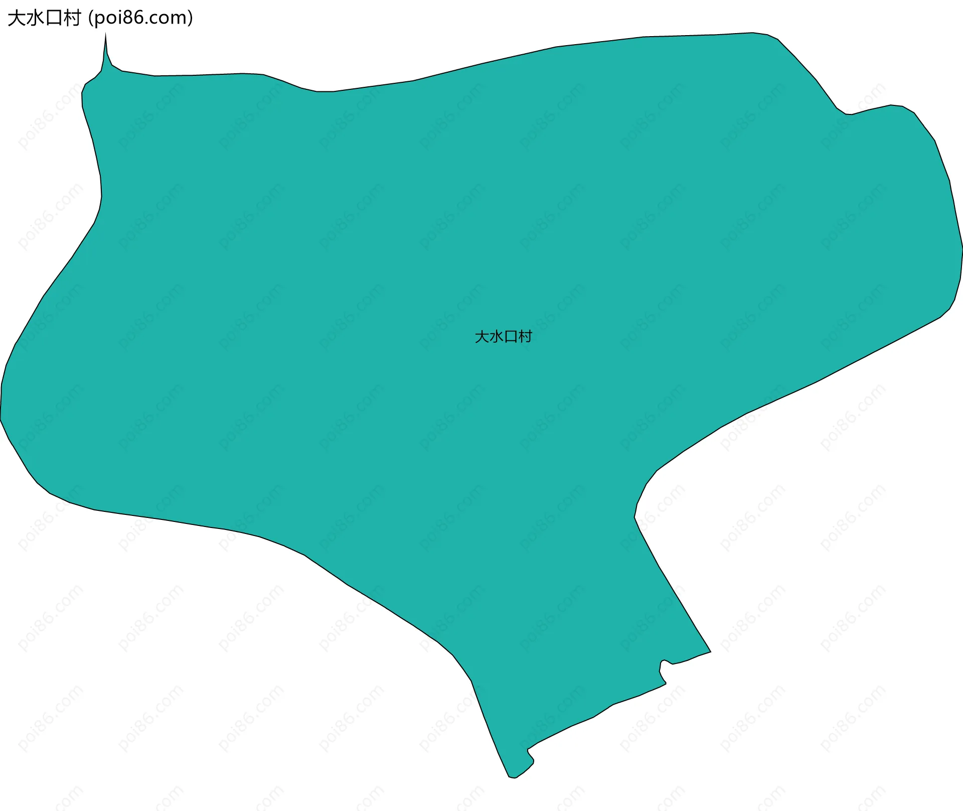 大水口村边界地图