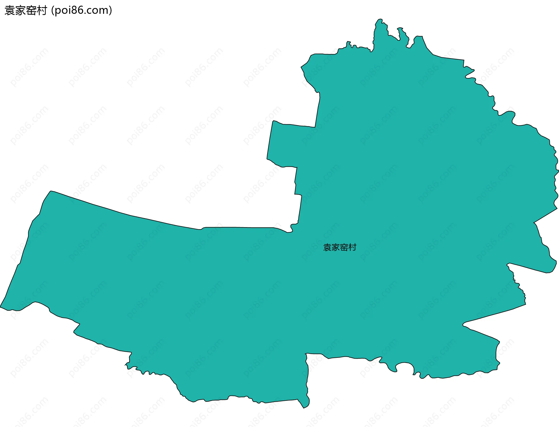 袁家窑村边界地图