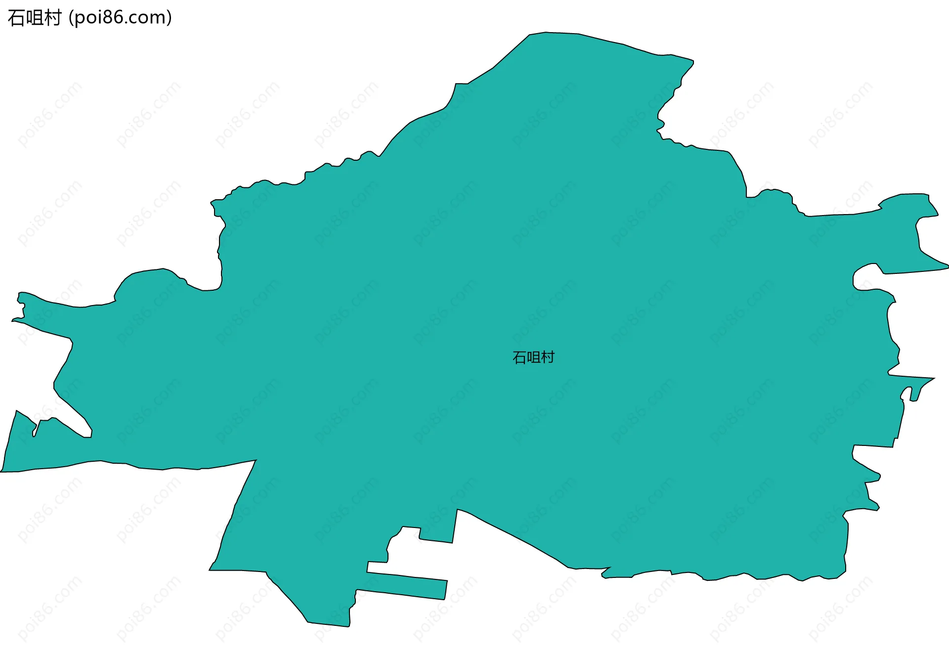石咀村边界地图