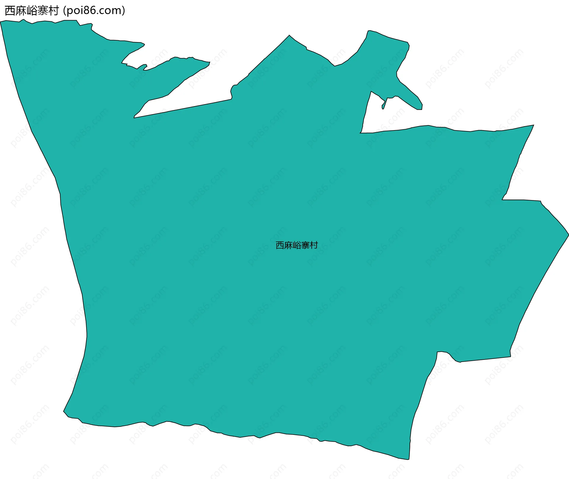 西麻峪寨村边界地图