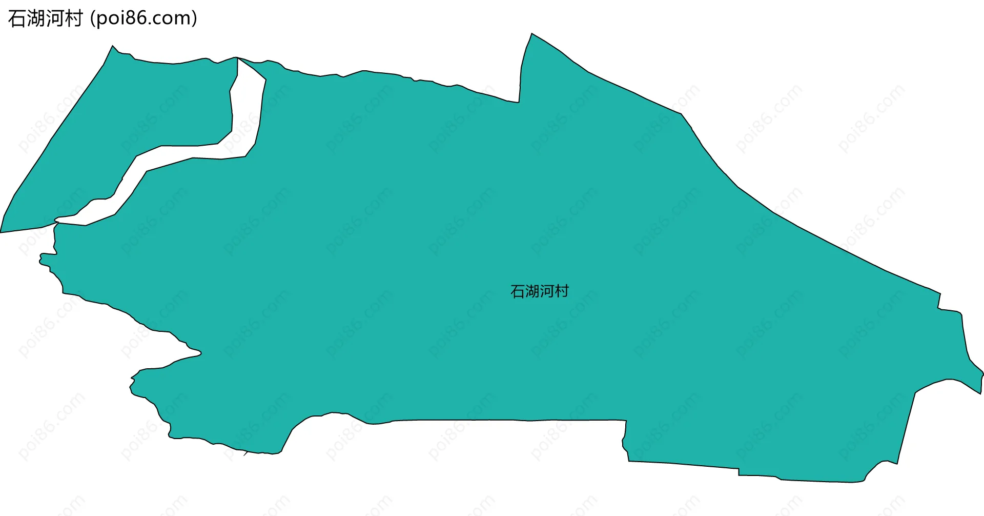 石湖河村边界地图