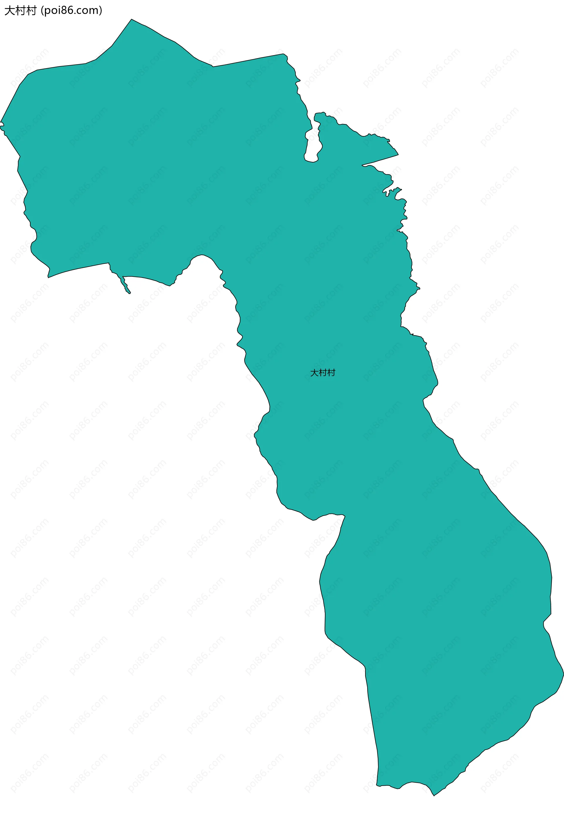 大村村边界地图