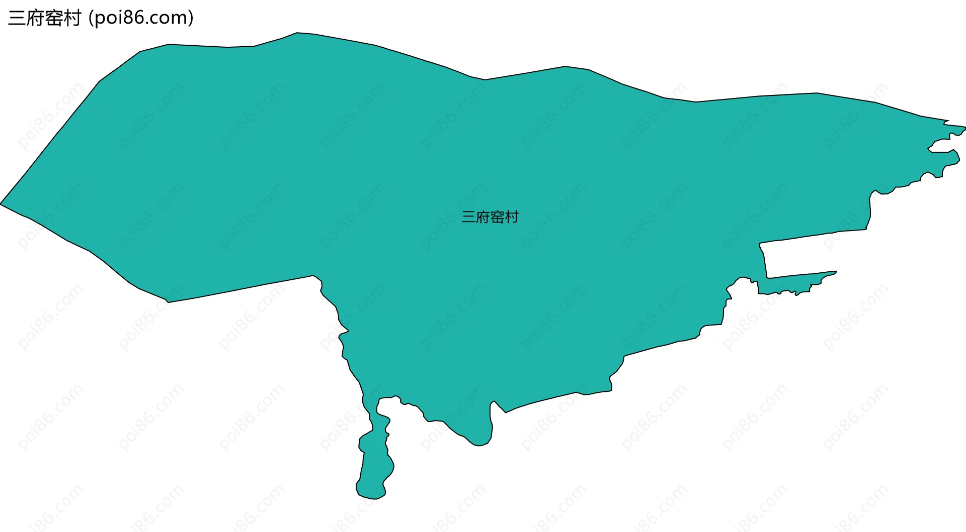 三府窑村边界地图