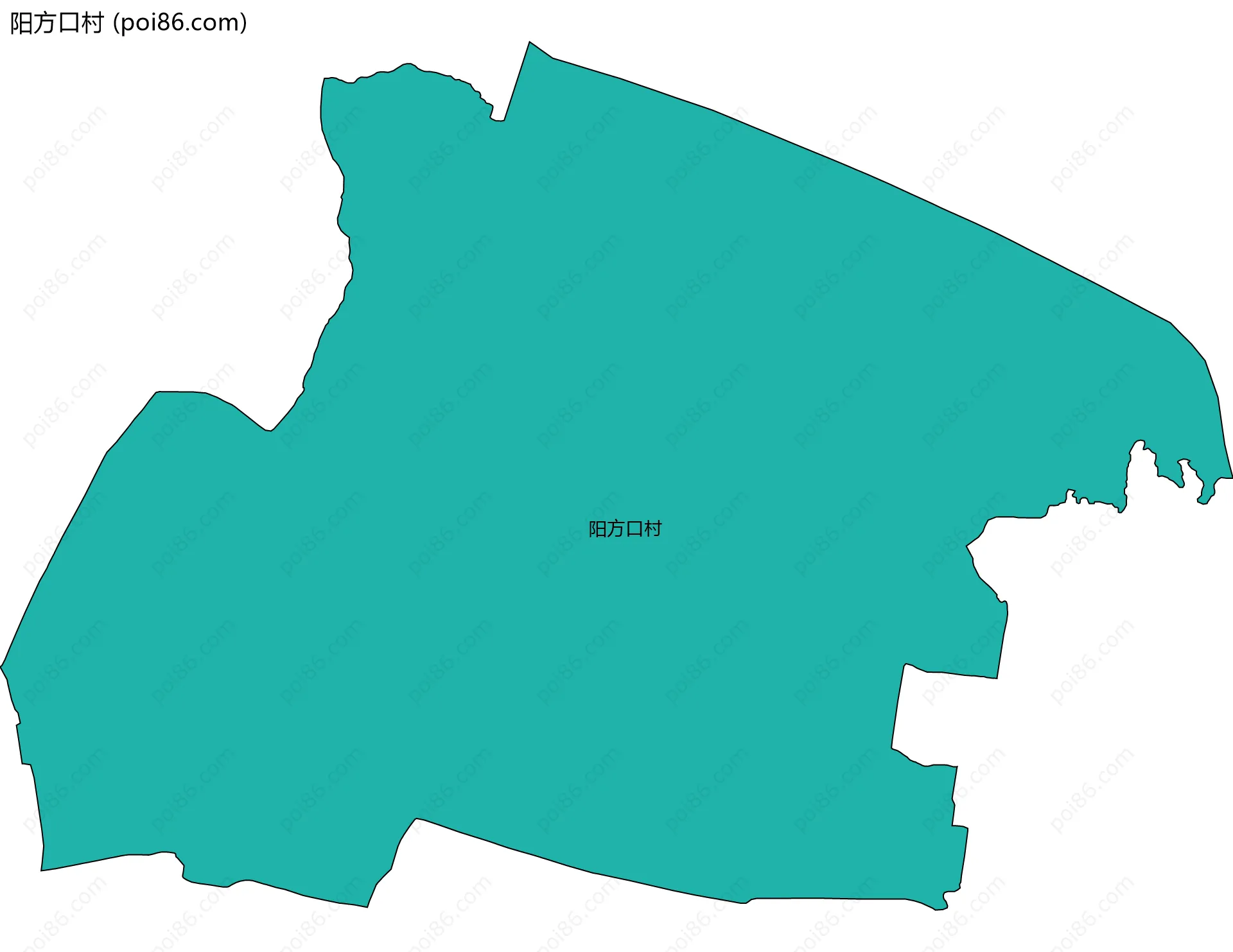 阳方口村边界地图