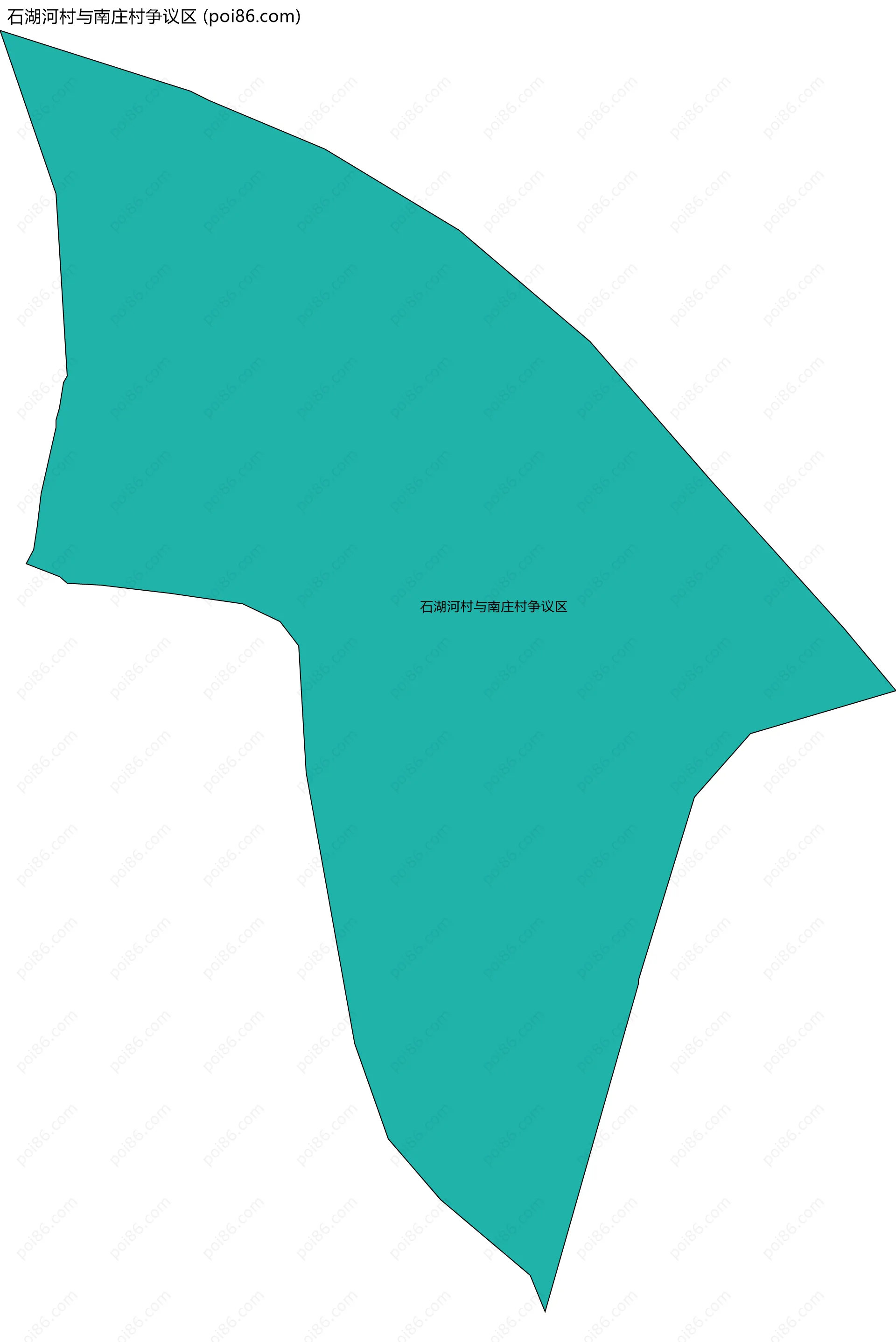 石湖河村与南庄村争议区边界地图