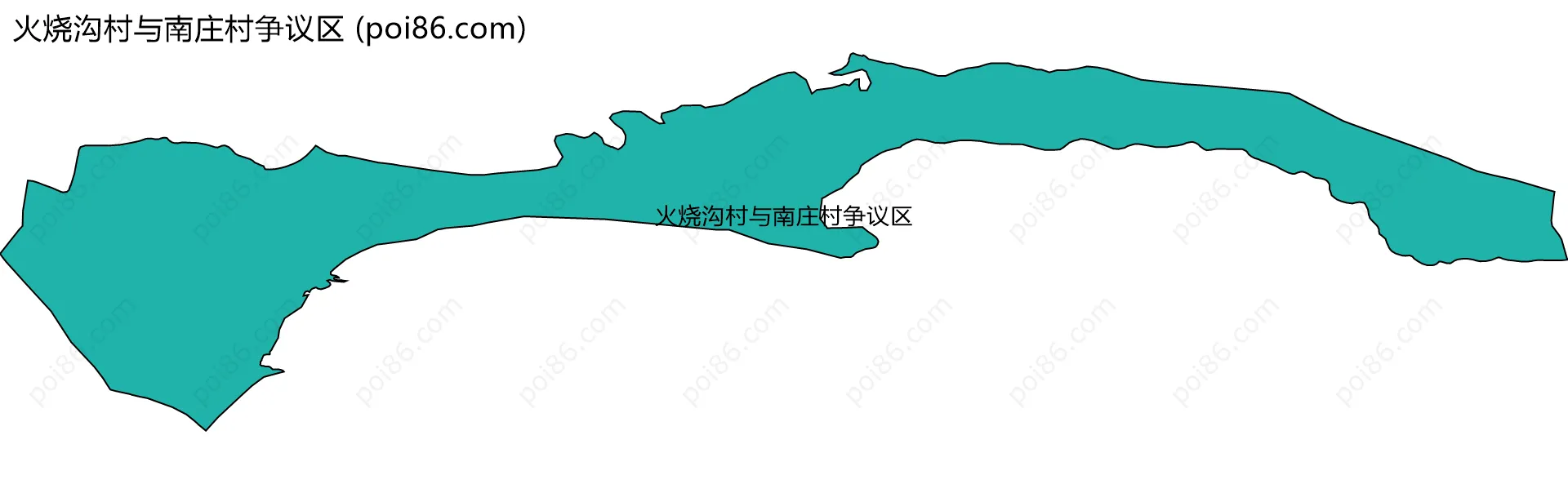 火烧沟村与南庄村争议区边界地图