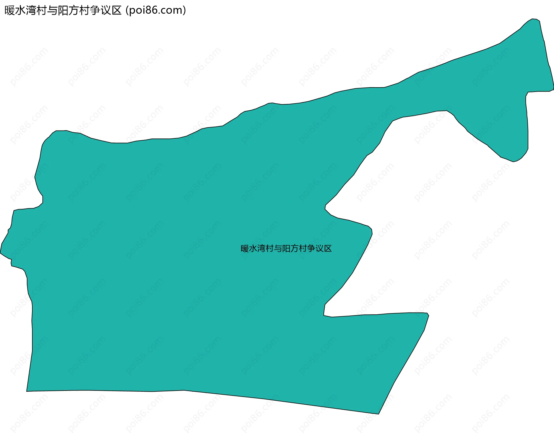 暖水湾村与阳方村争议区边界地图
