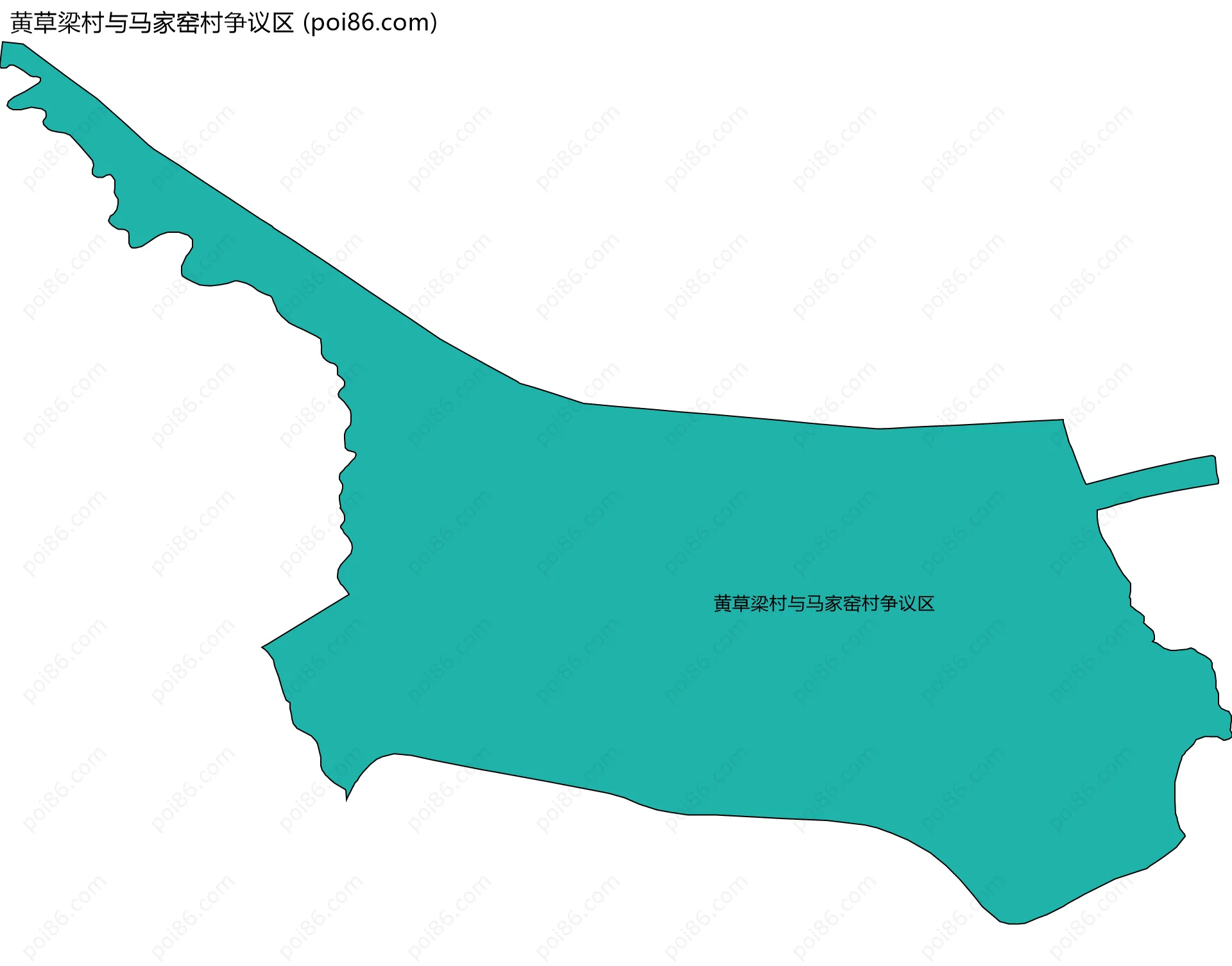 黄草梁村与马家窑村争议区边界地图