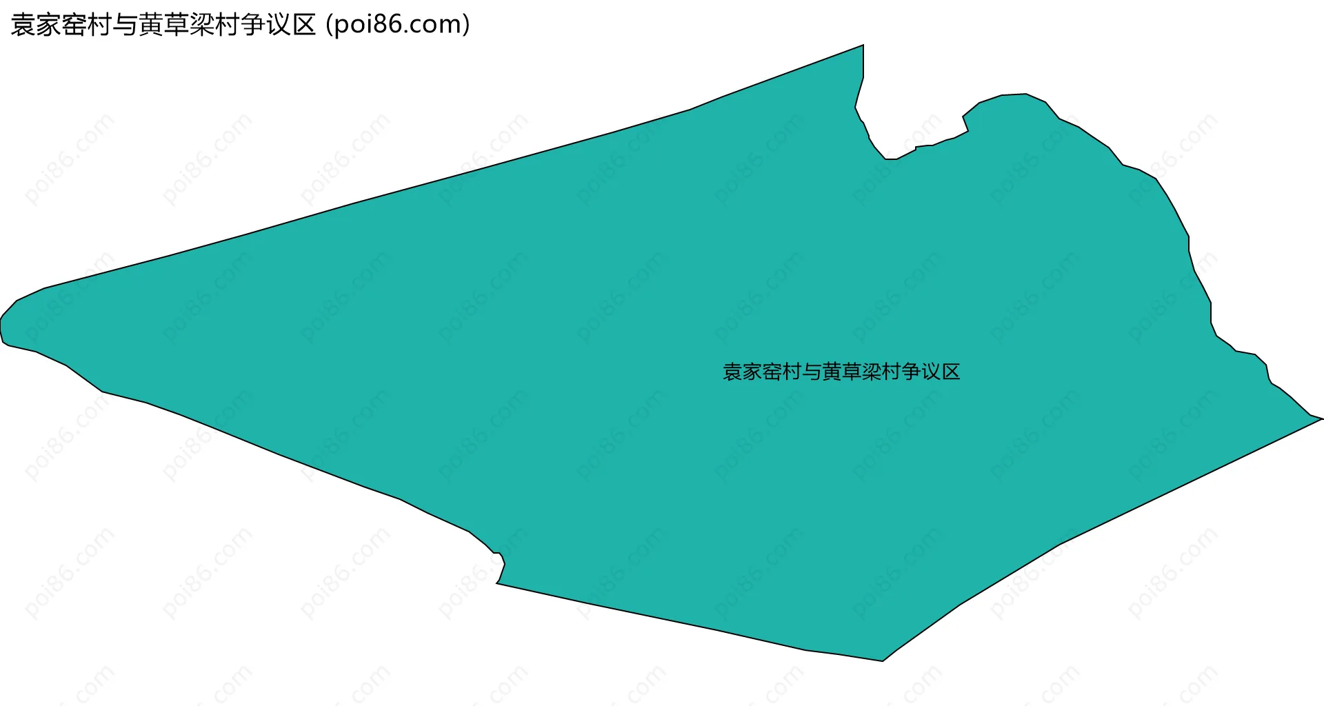 袁家窑村与黄草梁村争议区边界地图