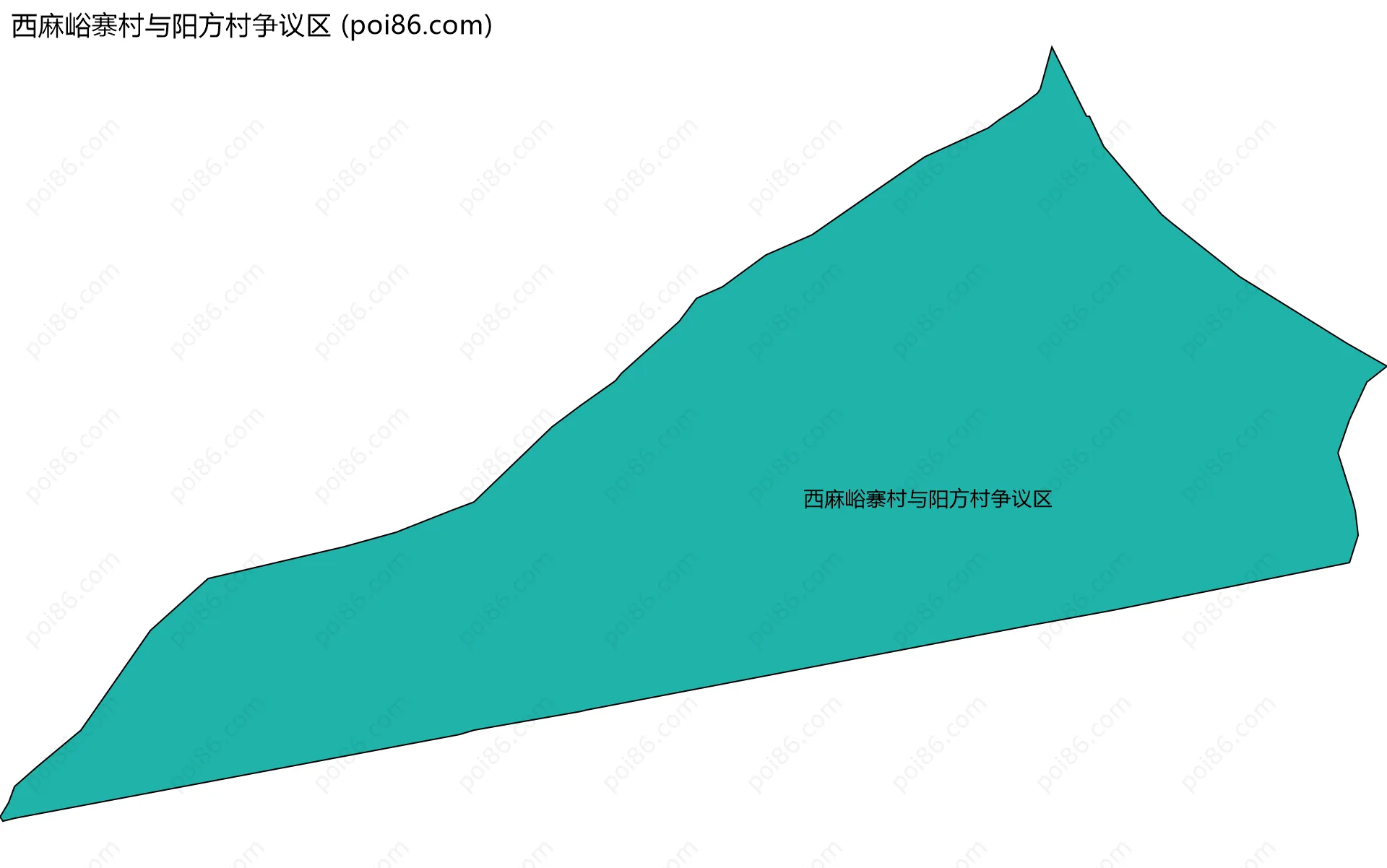 西麻峪寨村与阳方村争议区边界地图