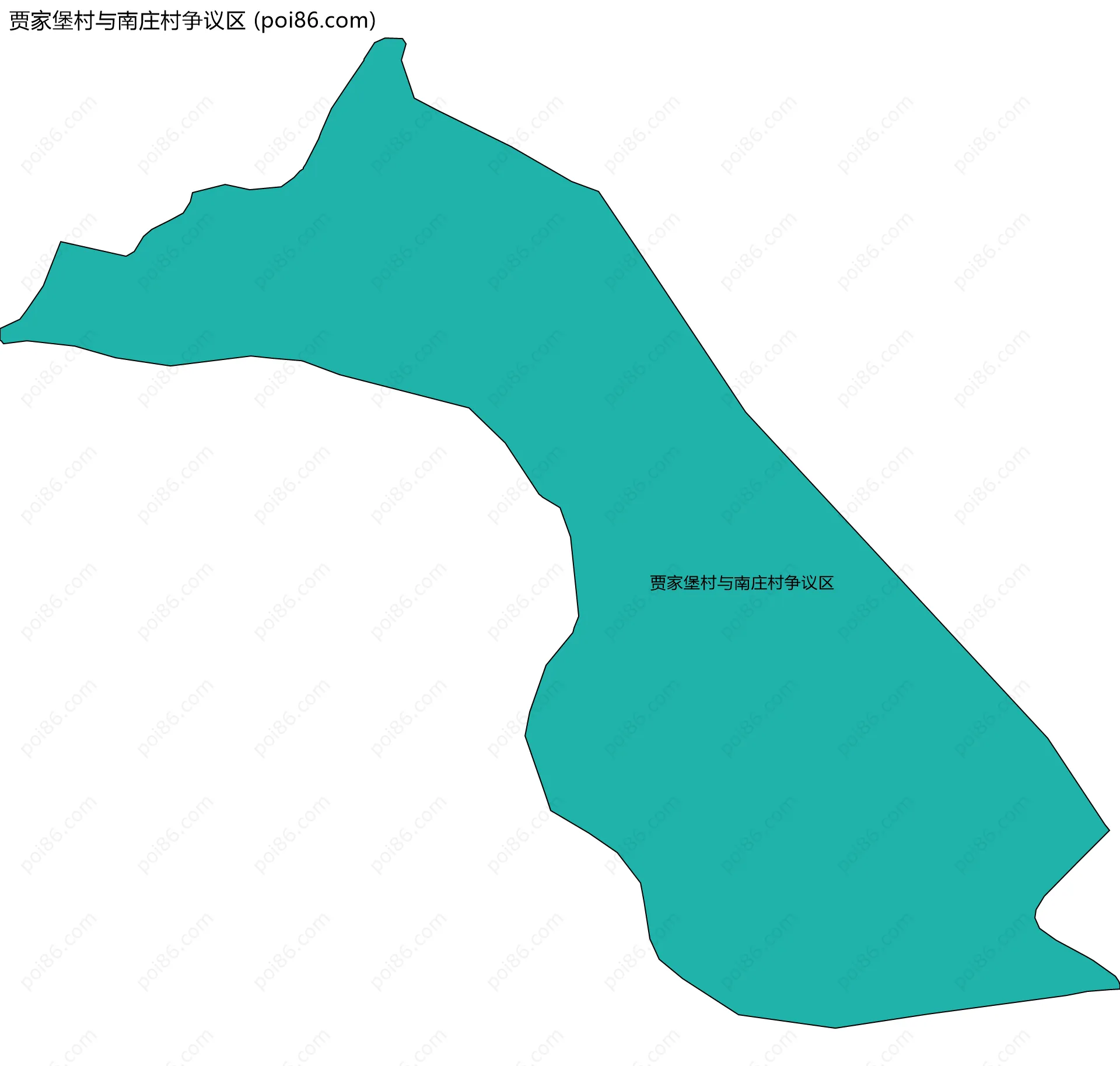 贾家堡村与南庄村争议区边界地图