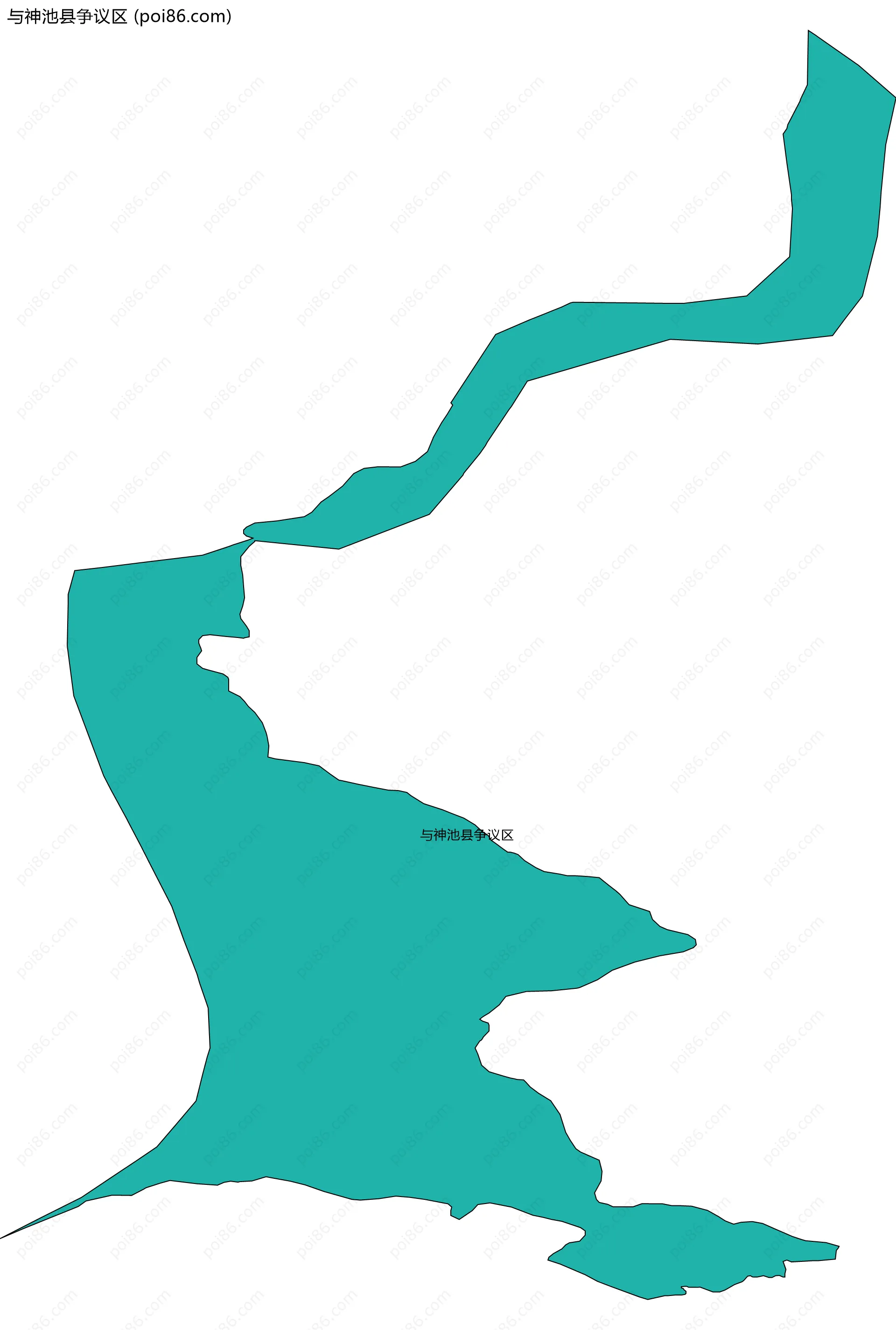 与神池县争议区边界地图