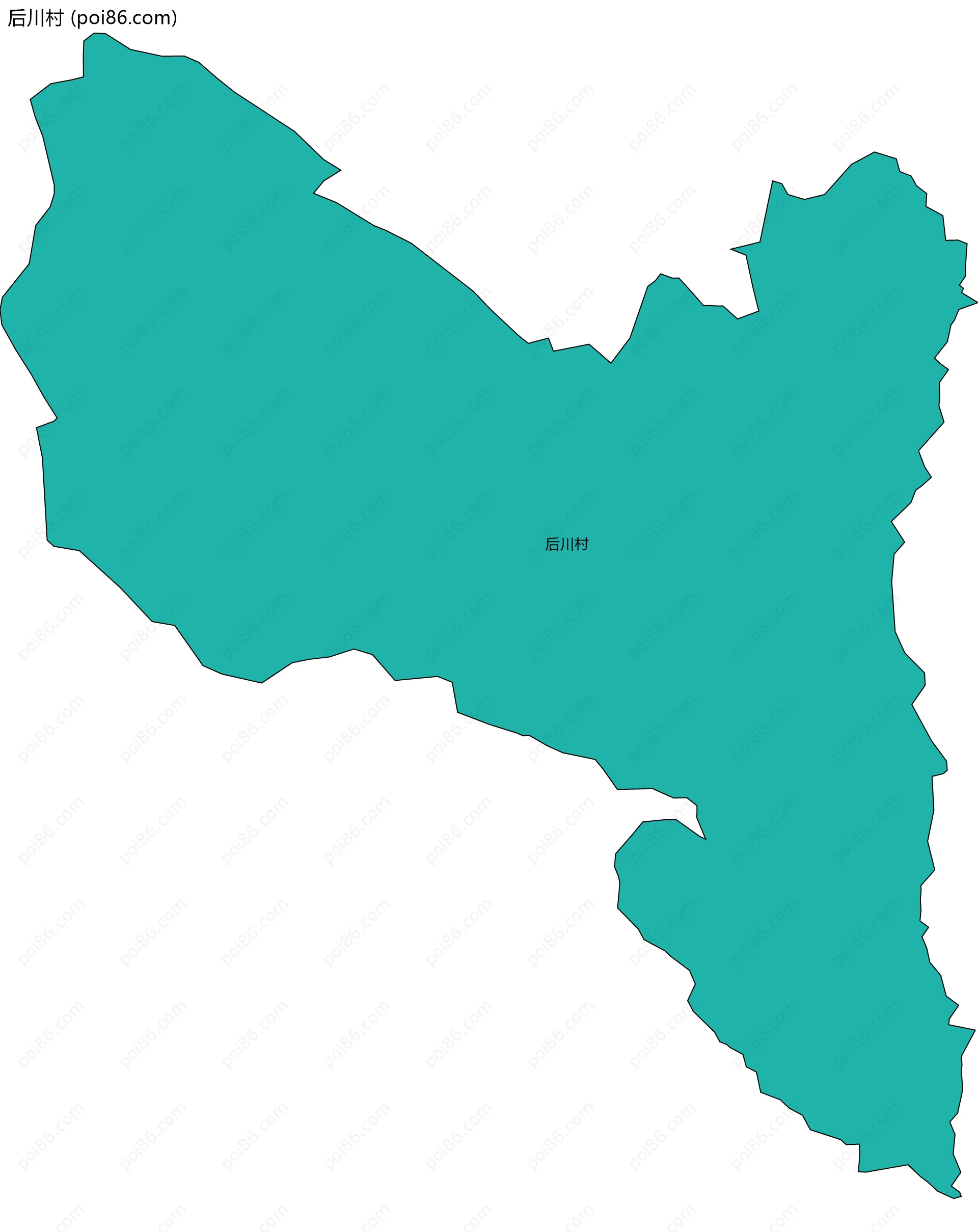 后川村边界地图