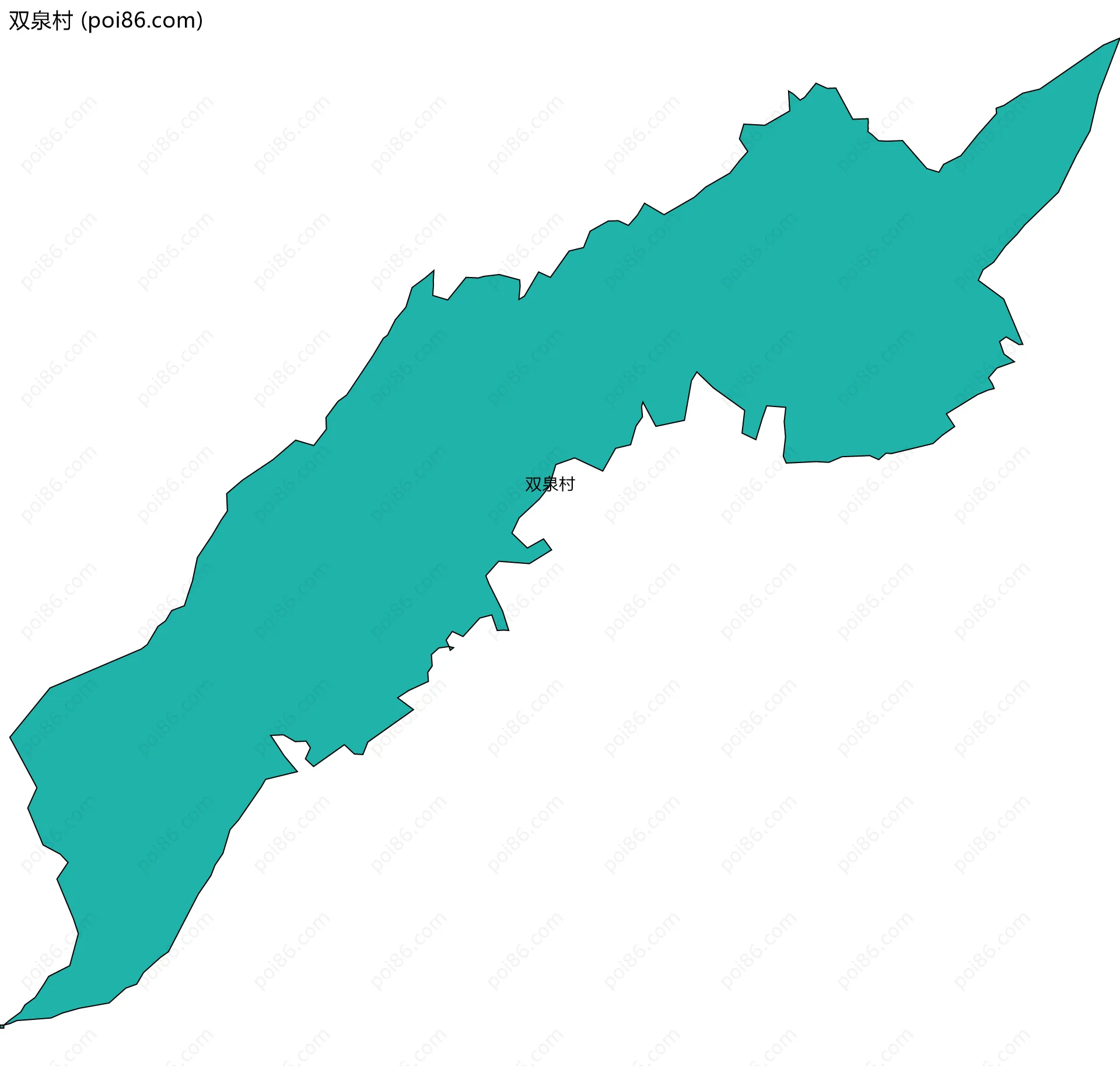 双泉村边界地图