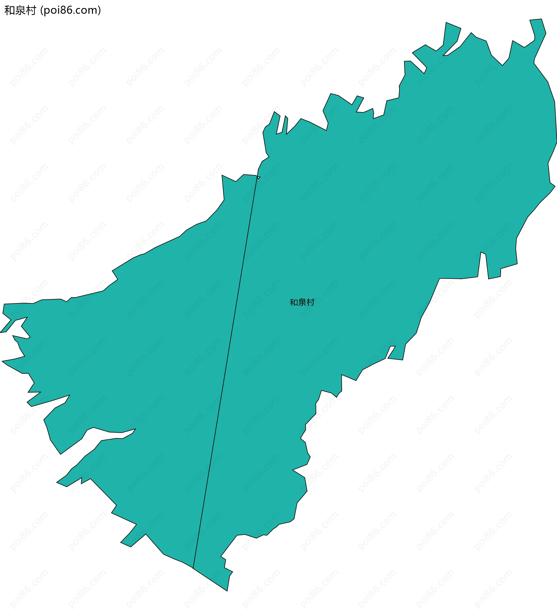 和泉村边界地图