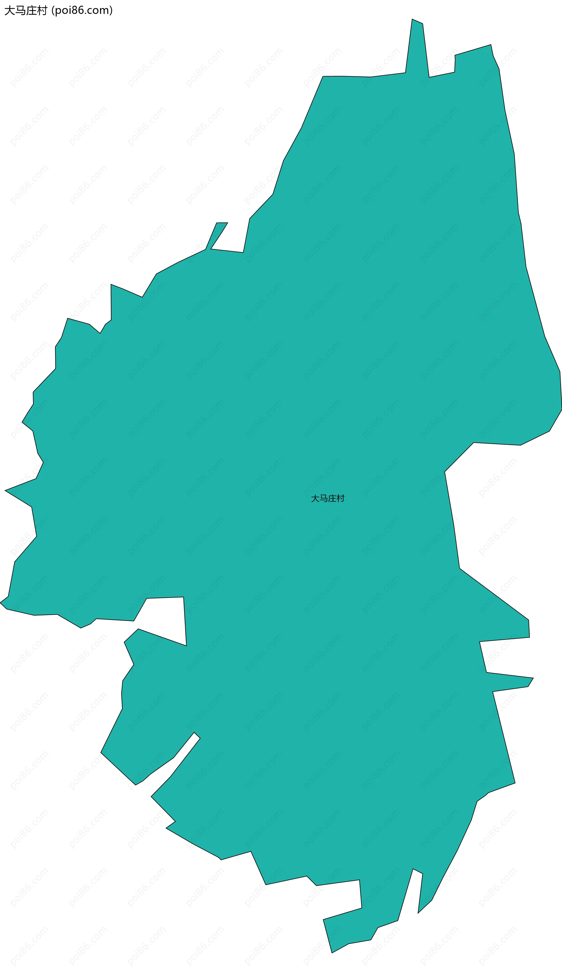 大马庄村边界地图