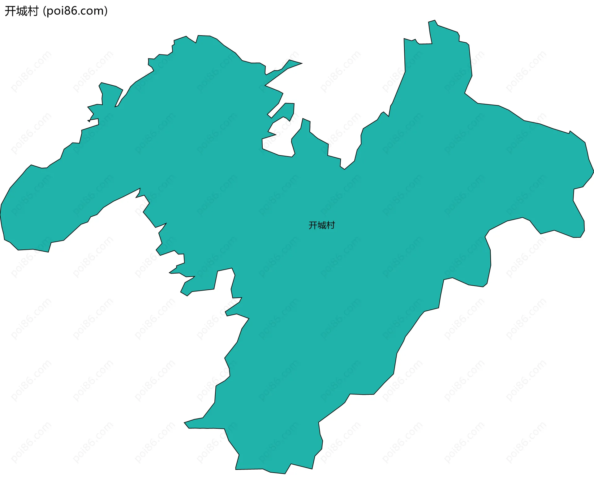 开城村边界地图