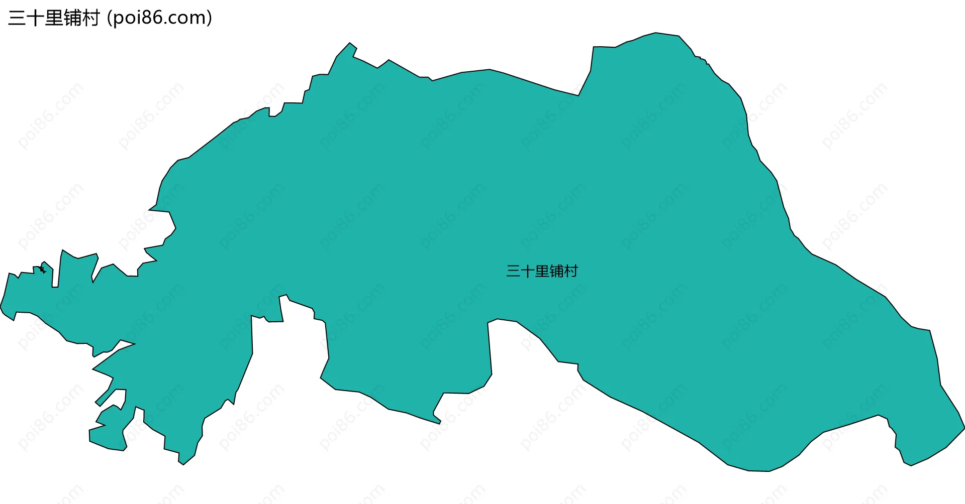 三十里铺村边界地图