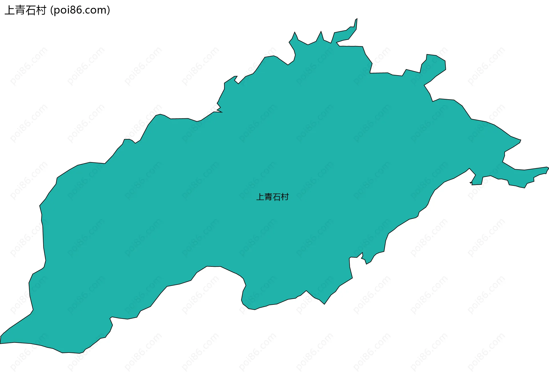 上青石村边界地图