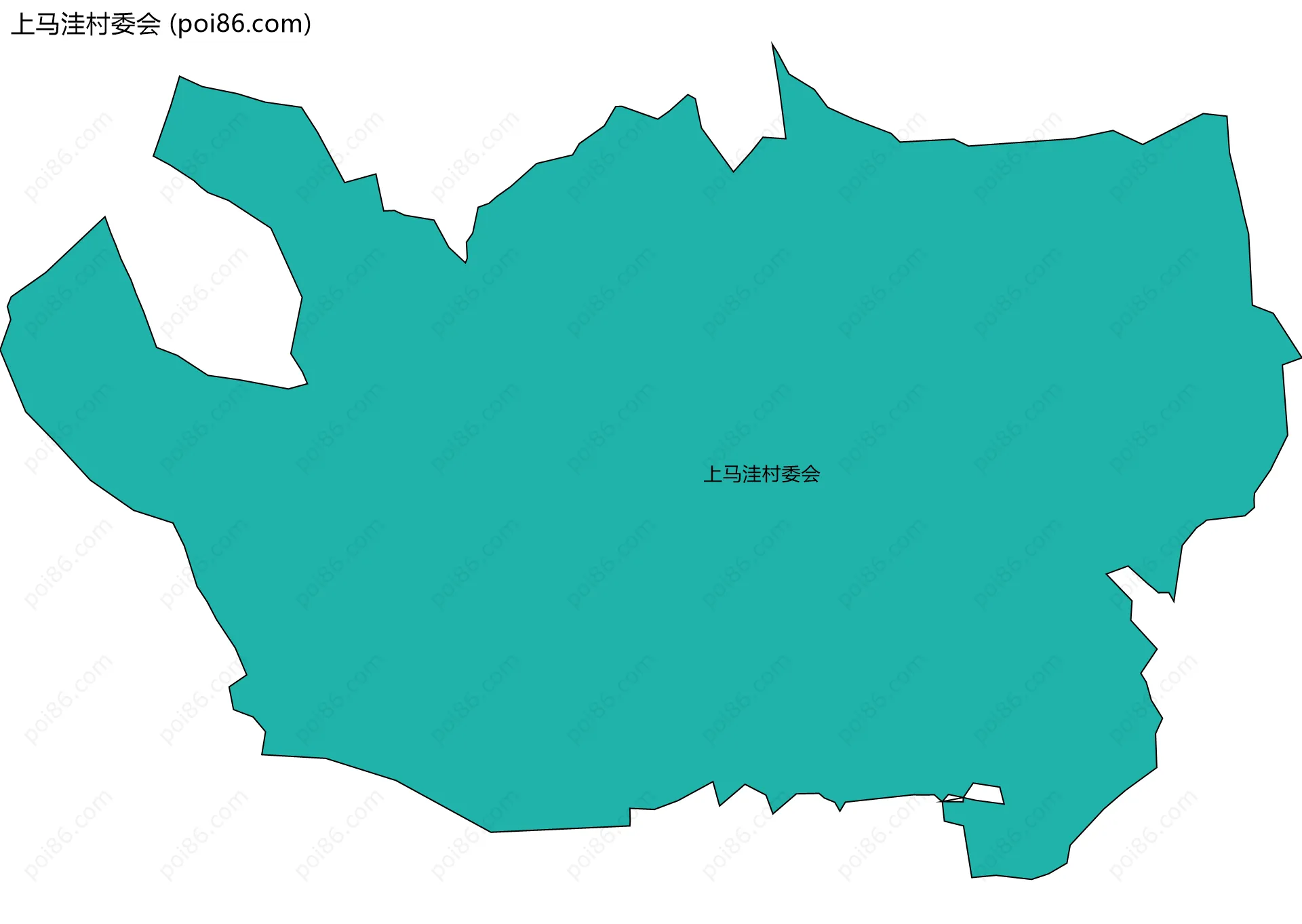 上马洼村委会边界地图