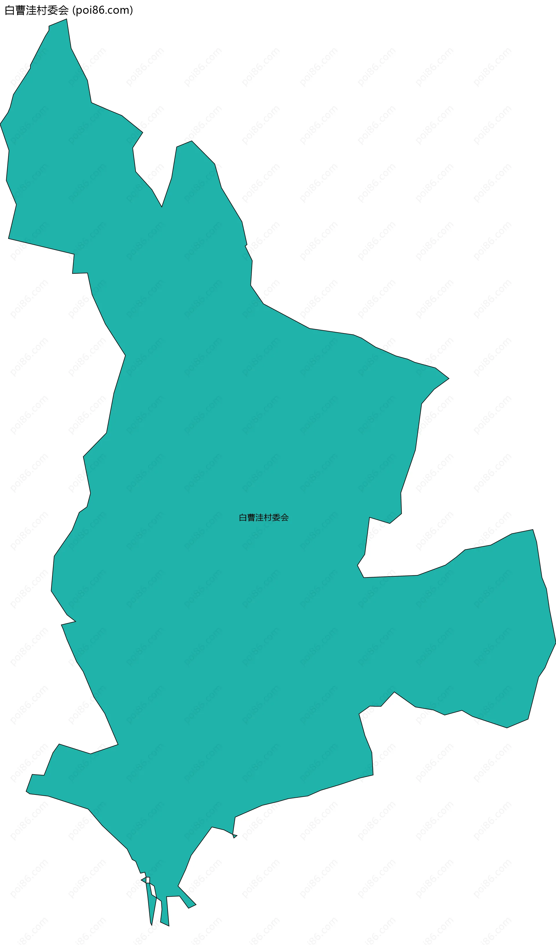 白曹洼村委会边界地图