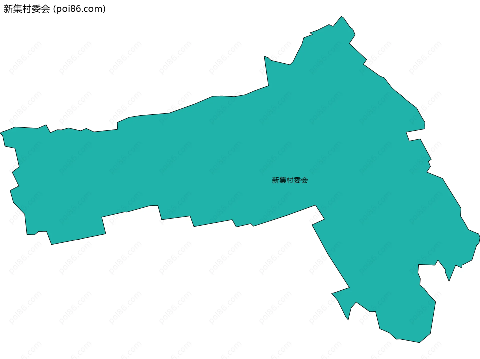 新集村委会边界地图
