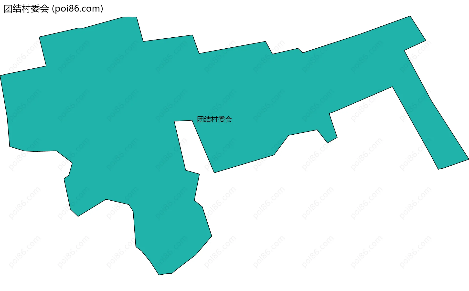 团结村委会边界地图