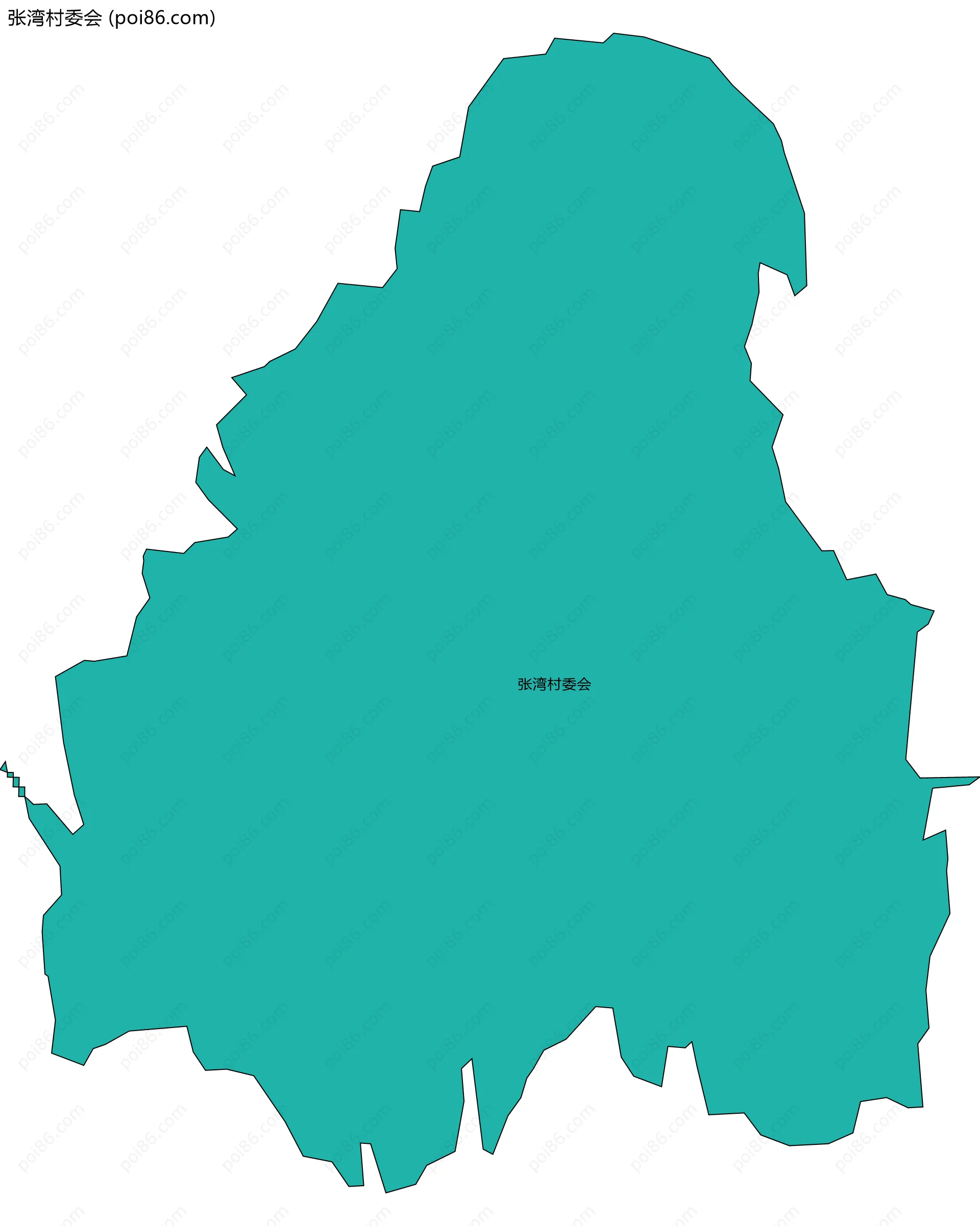 张湾村委会边界地图