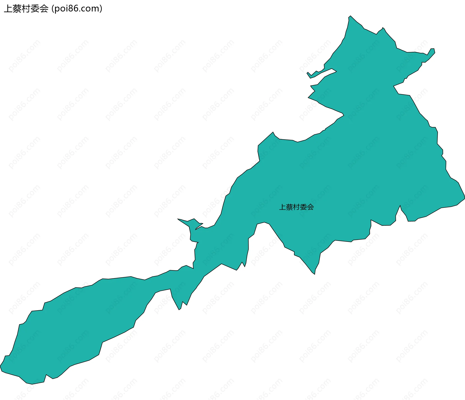 上蔡村委会边界地图
