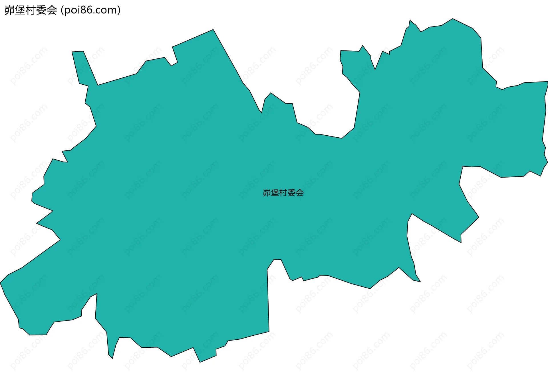 峁堡村委会边界地图