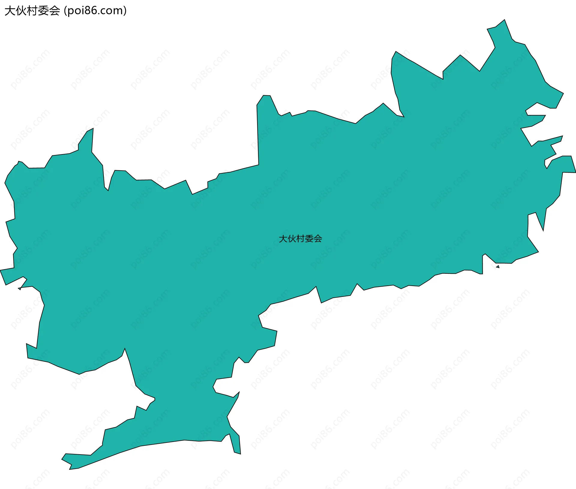 大伙村委会边界地图