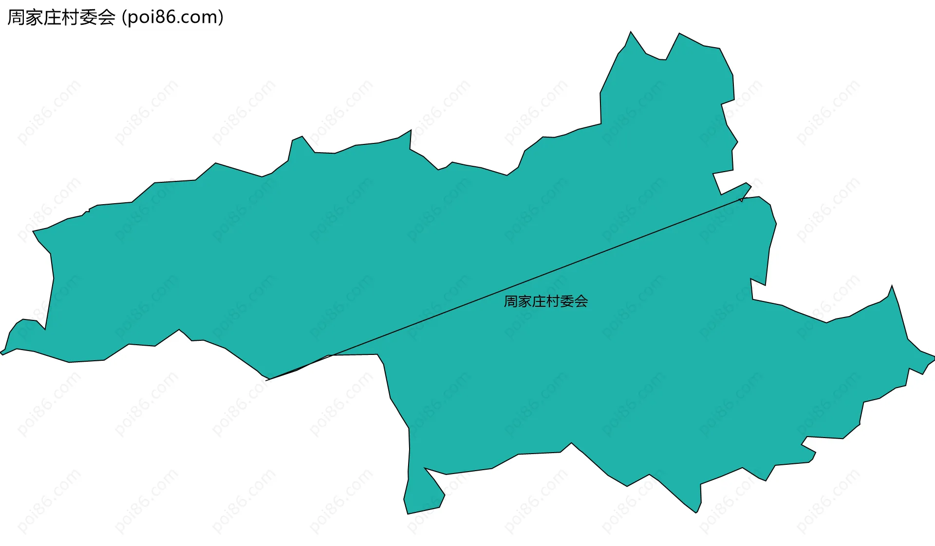 周家庄村委会边界地图