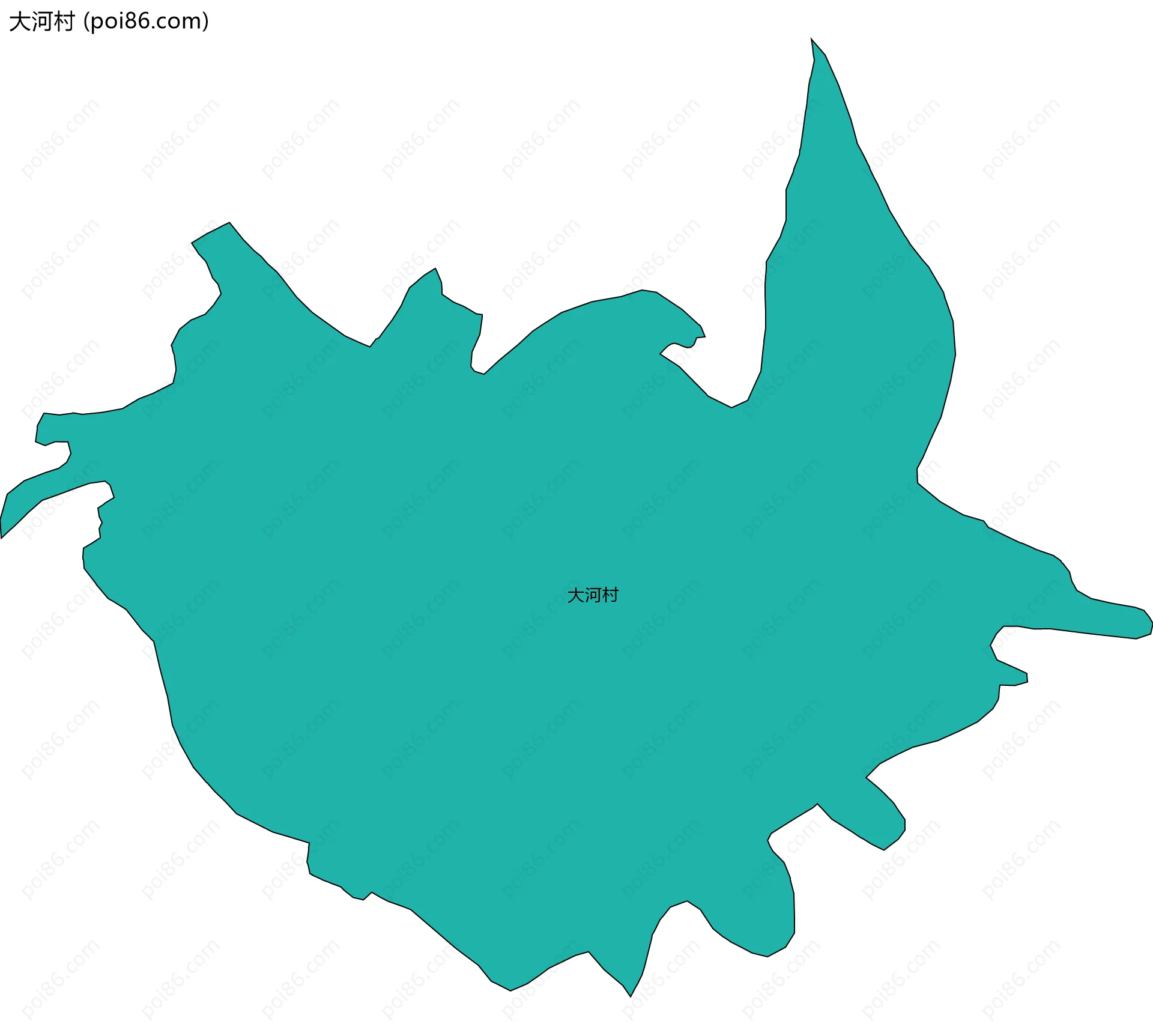 大河村边界地图