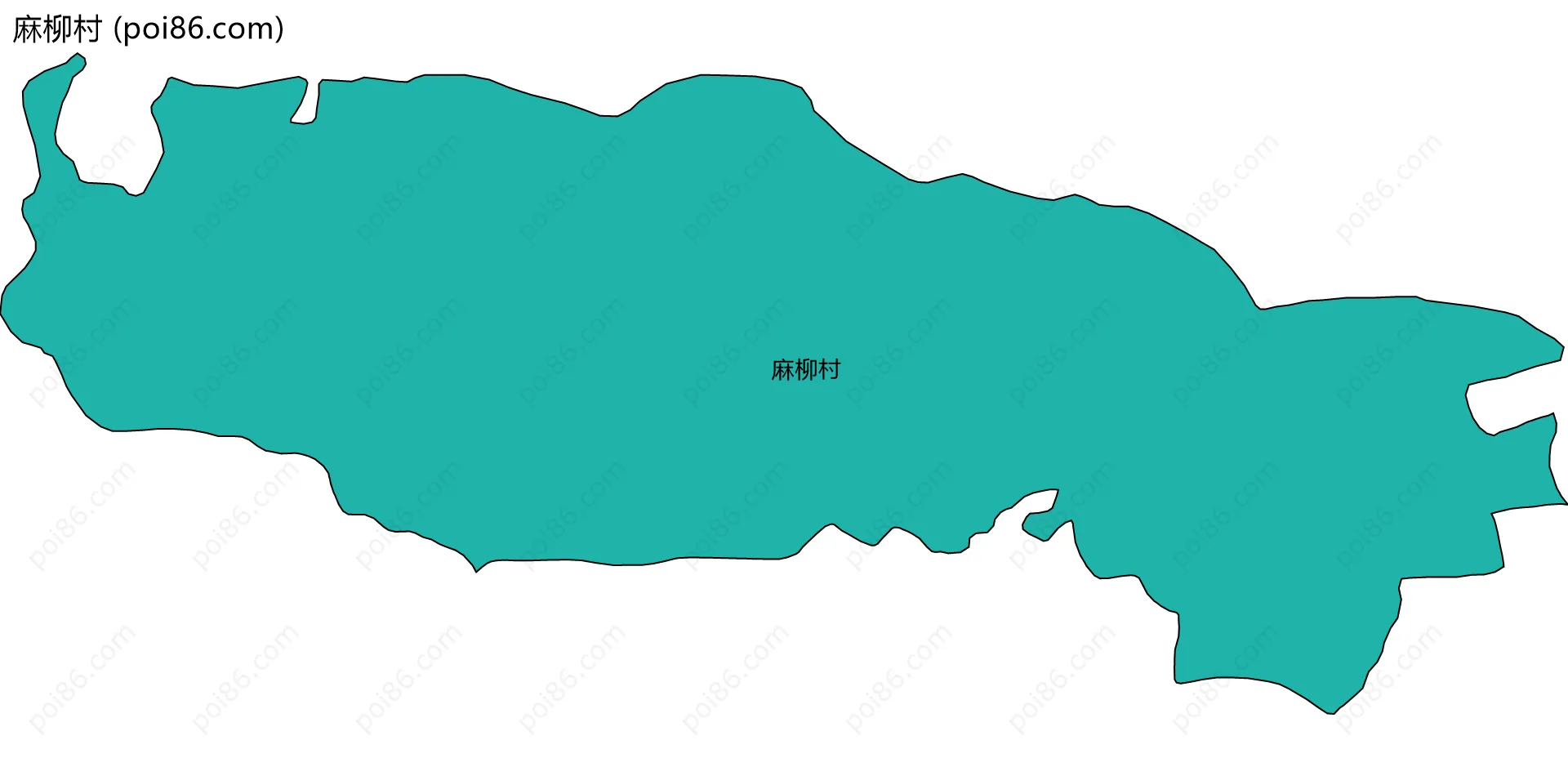 麻柳村边界地图